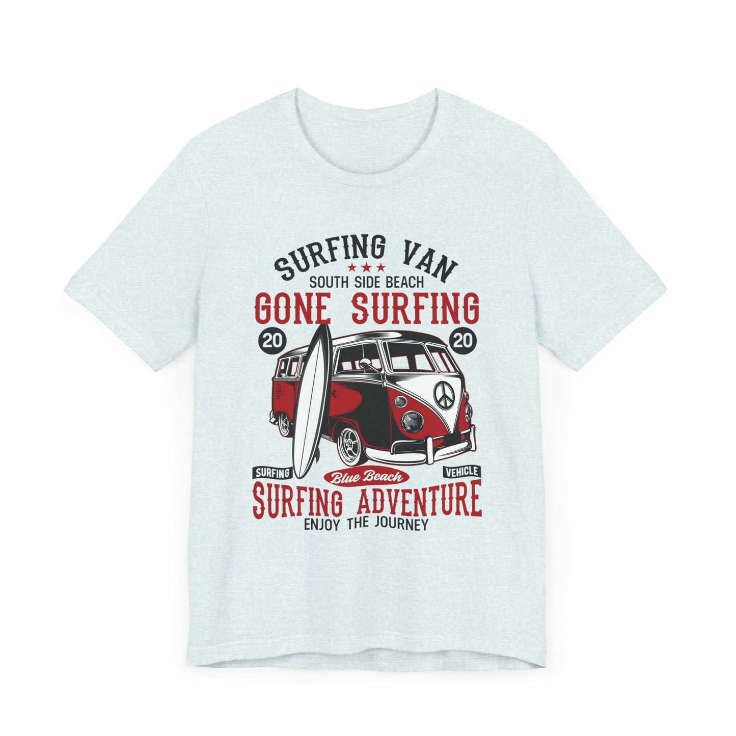 Surfing Van, Surfing Adventure - Unisex Jersey Short Sleeve Tee - 12613