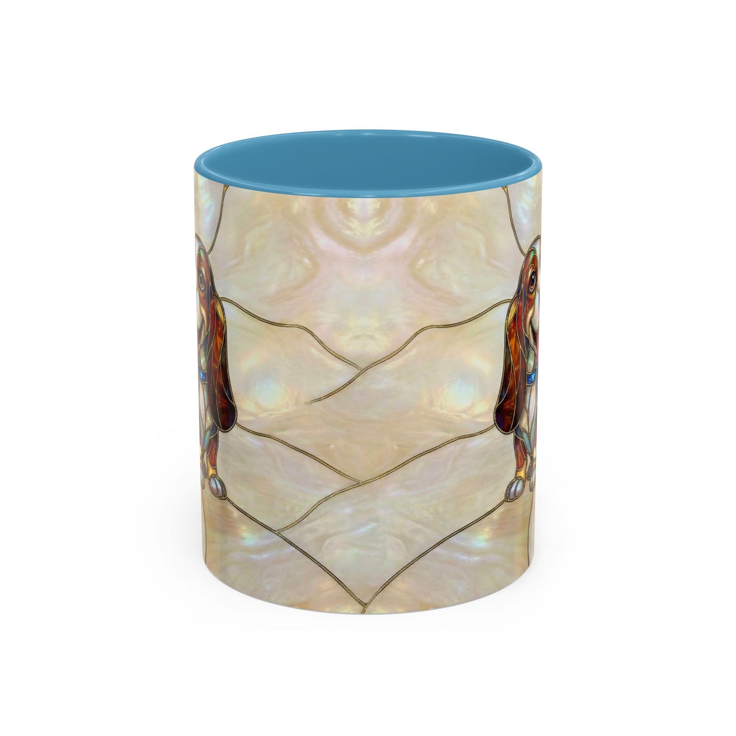 Basset Hound Stained Glass Accent Coffee Mug (11/15oz) - 14520
