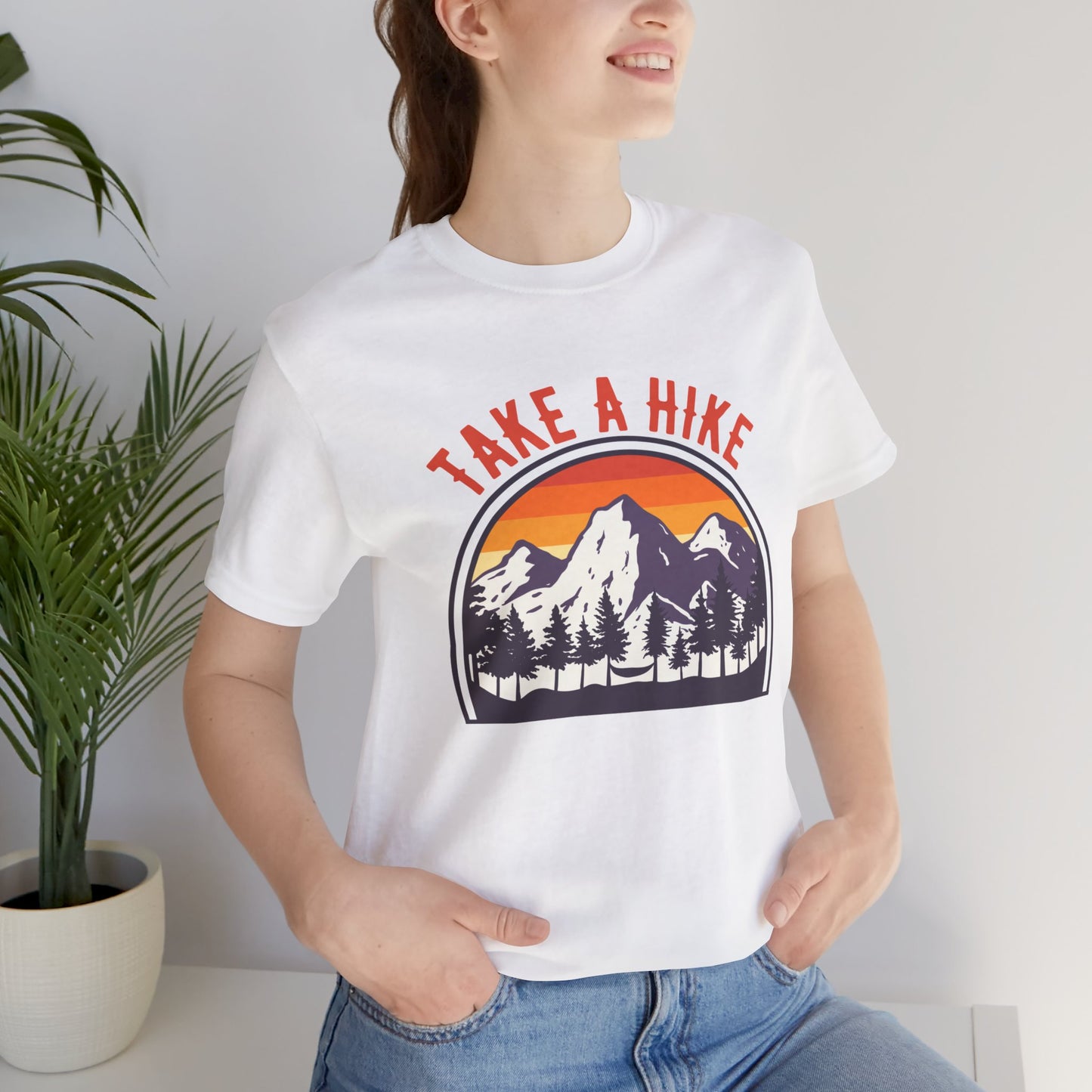 Camping: Take A Hike - Unisex Jersey Short Sleeve Tee