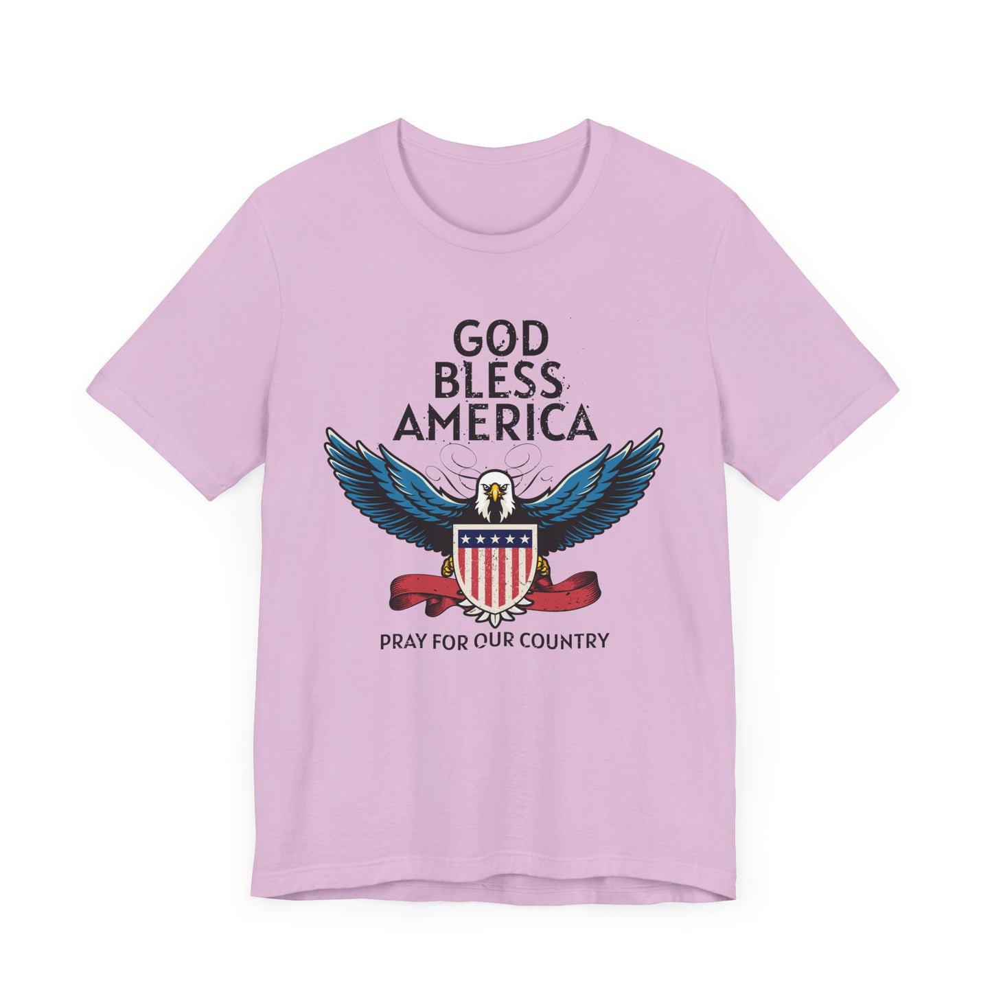 God Bless America Unisex Tee | Patriotic Shirt, American Eagle Design, Casual Wear, Independence Day, Gifts for Veterans - 13786
