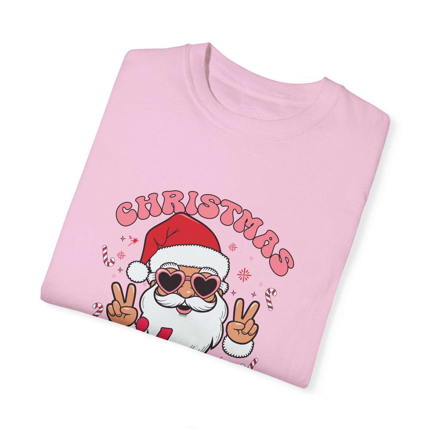 Santa, Christmas Vibes - Unisex Garment-Dyed T-shirt