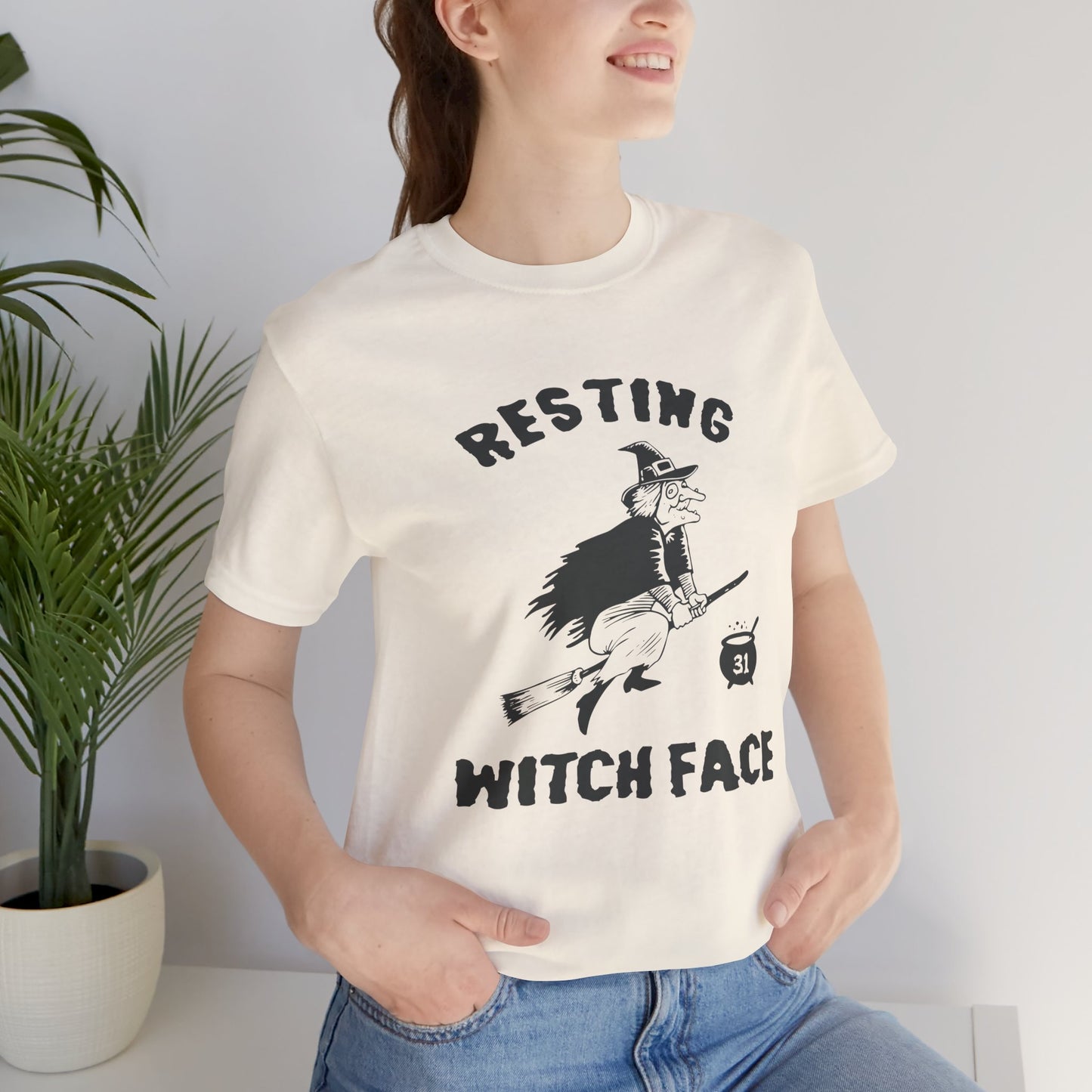 Halloween: Resting Witch Face - Unisex Jersey Short Sleeve Tee - 12665