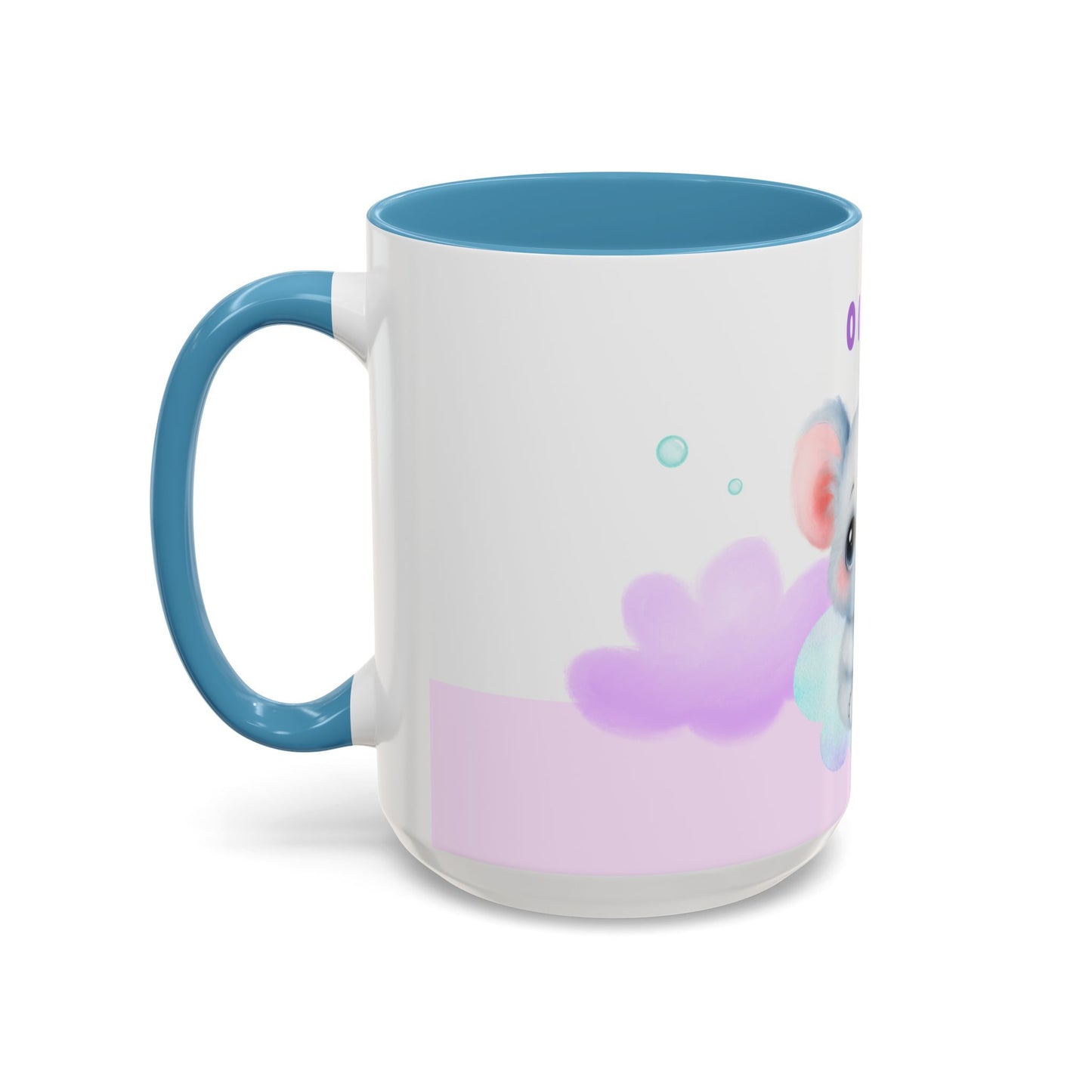 Cute Koala, Olivia, Name Customizable - Accent Coffee Mug (11, 15oz) - 11006