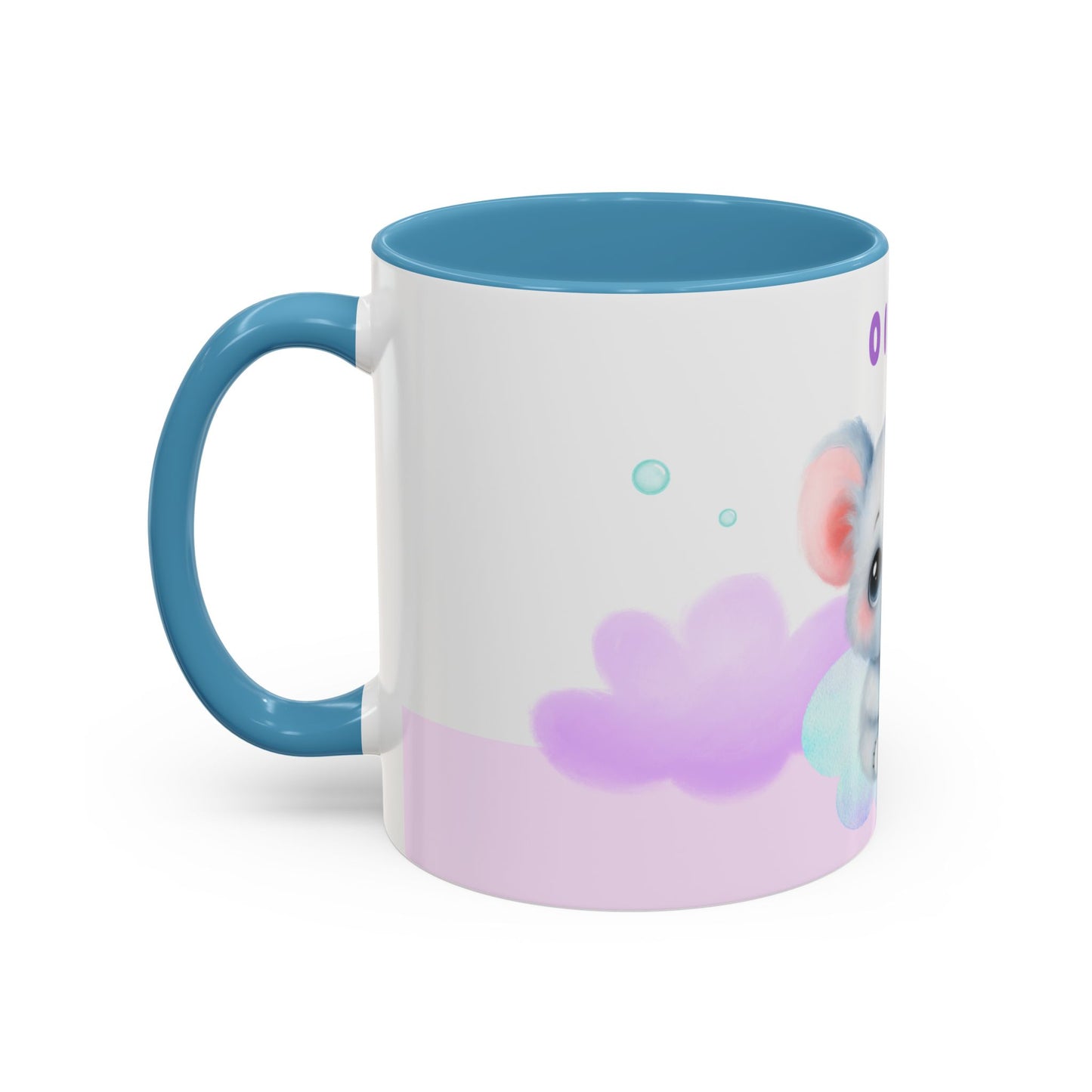 Cute Koala, Olivia, Name Customizable - Accent Coffee Mug (11, 15oz) - 11006