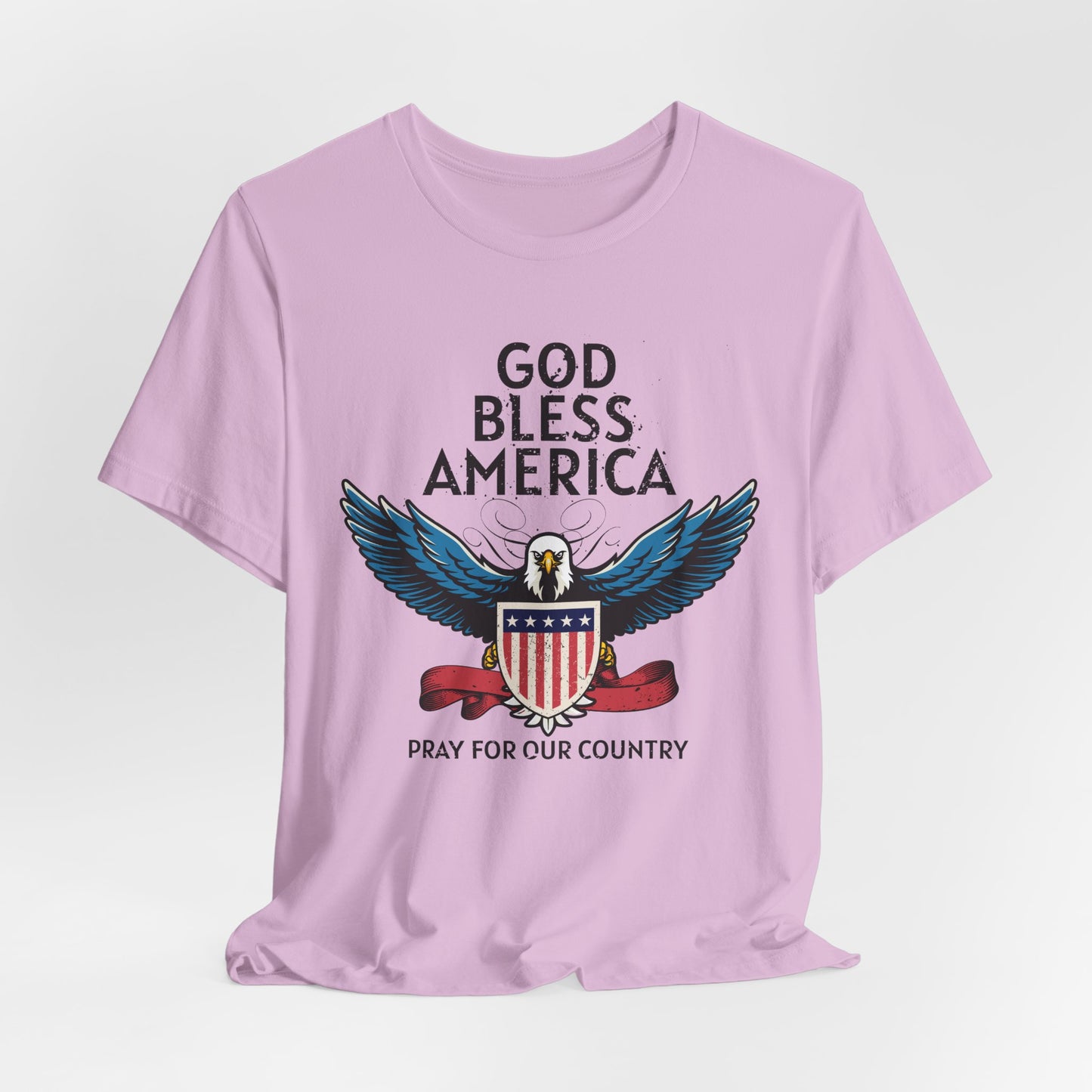 God Bless America Unisex Tee | Patriotic Shirt, American Eagle Design, Casual Wear, Independence Day, Gifts for Veterans - 13786