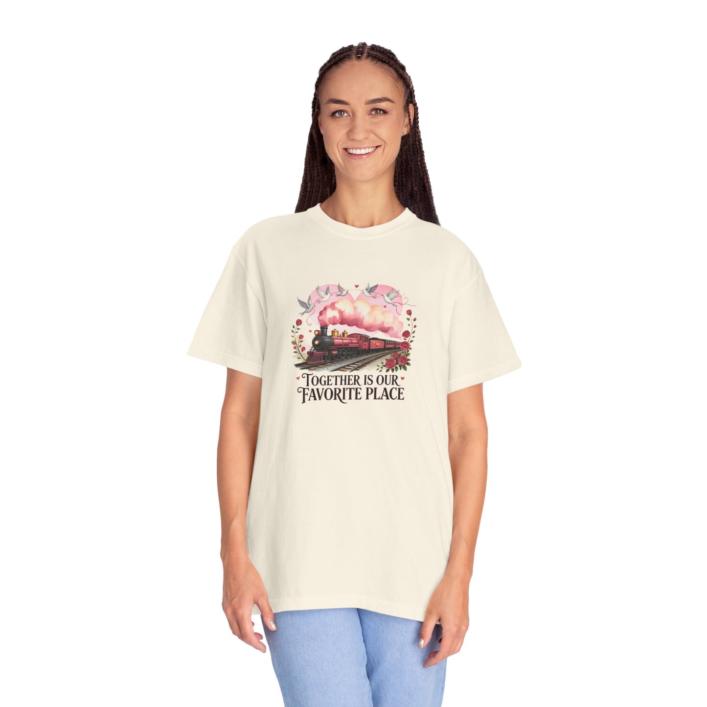 Together Is Our Favorite Place – Romantic Valentine Graphic T-Shirt  - 14738