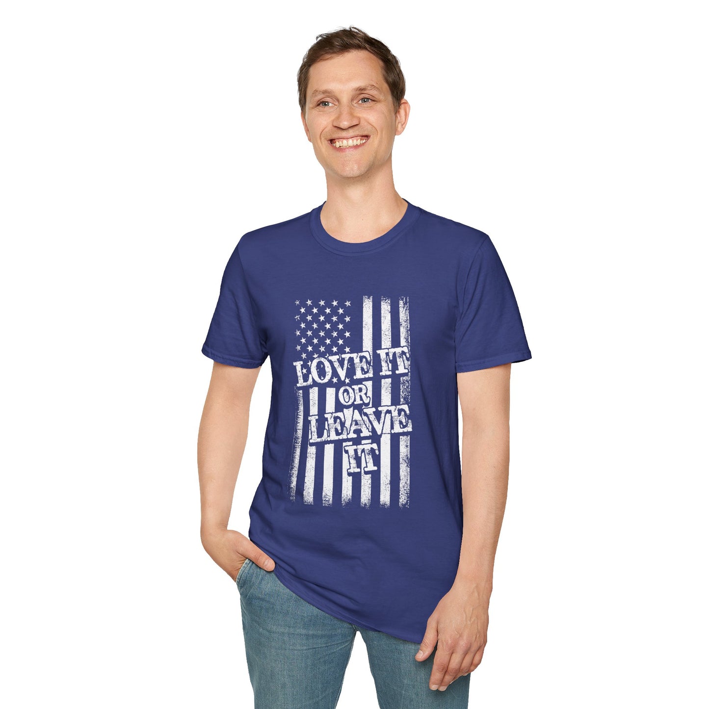 Patriotic T-Shirt: Love It or Leave It, Unisex Tee for Independence Day, Casual Wear, Gift for Veterans, Everyday Comfort - 13520