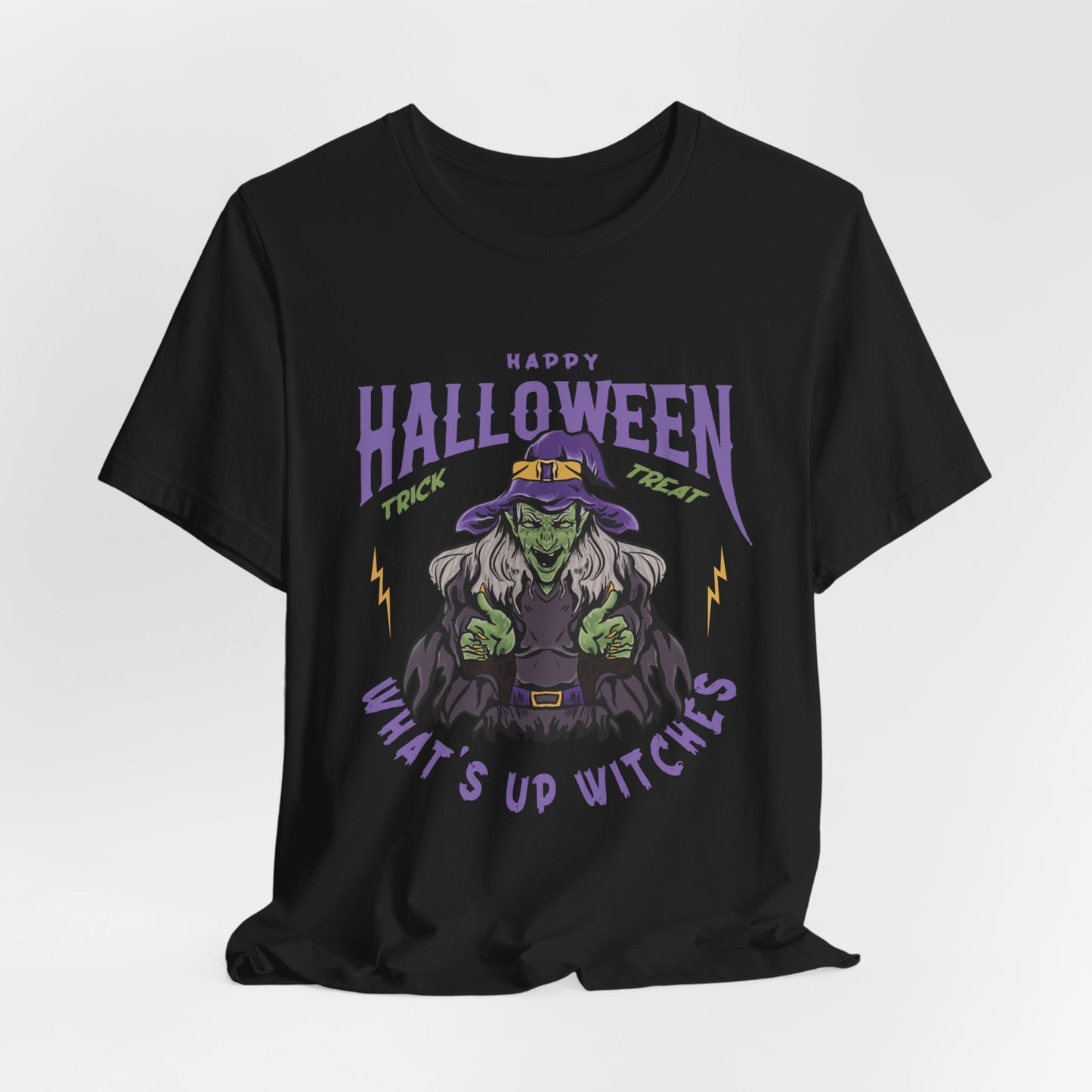 Happy Halloween, What's Up Witches  - Unisex Jersey Short Sleeve Tee