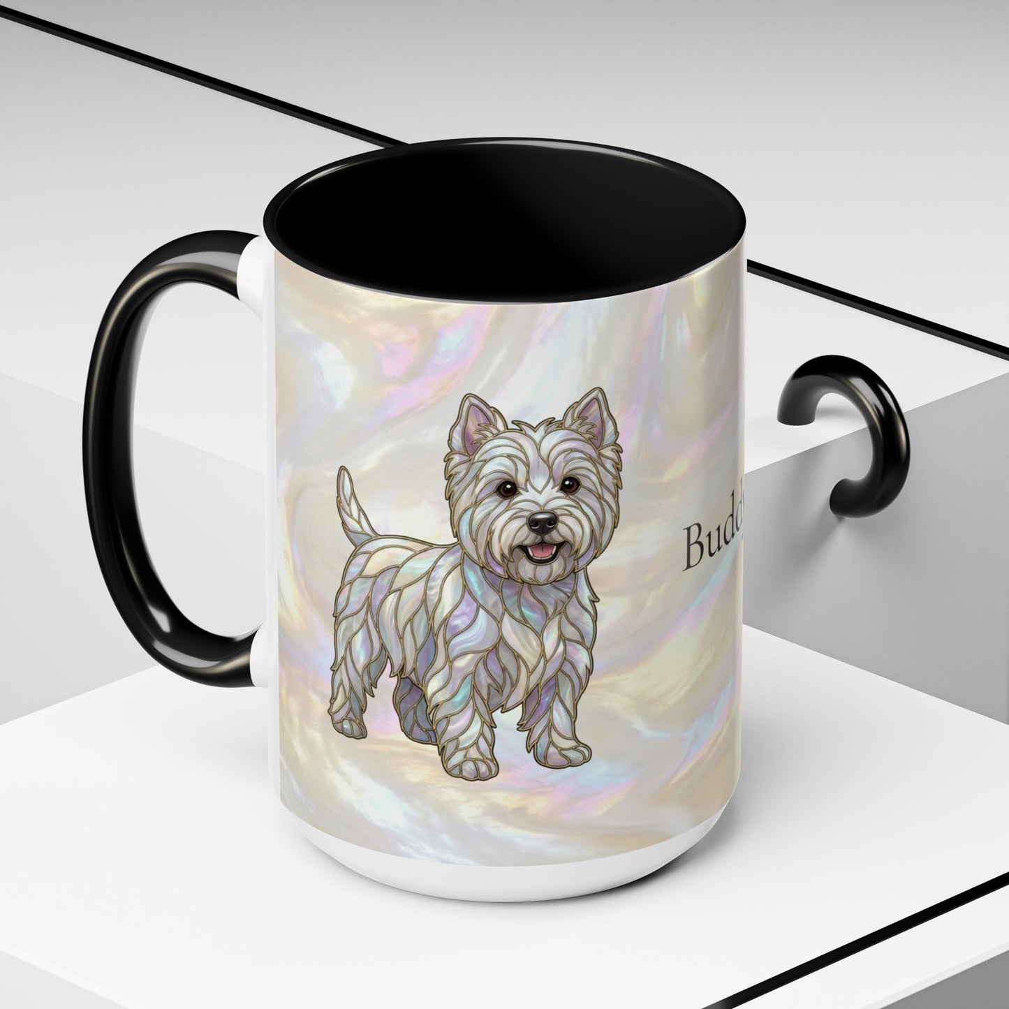 Westie Accent Coffee Mug – Stained Glass Design 11/15oz - 14650