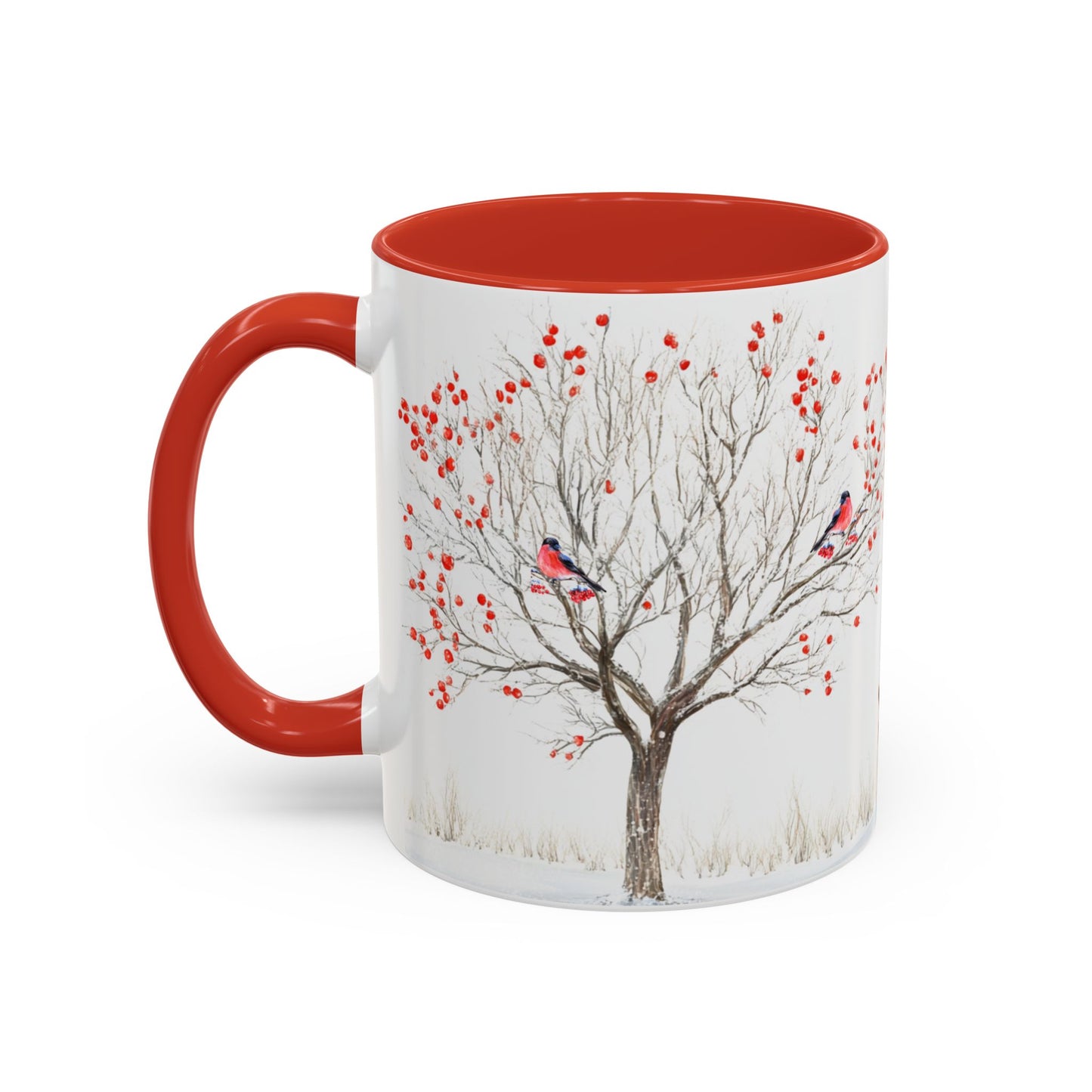 Winter Tree, Snowman & Puppy - Accent Coffee Mug (11, 15oz) - 10406