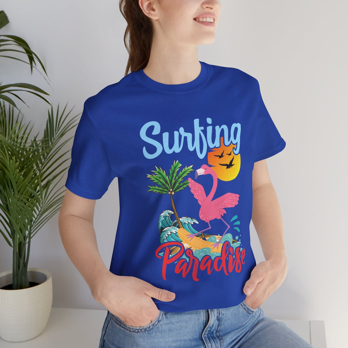 Surfing Paradise - Unisex Jersey Short Sleeve Tee - 13091