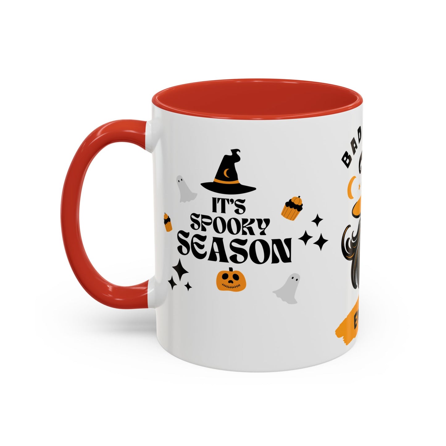 Bad Witch Energy - Accent Coffee Mug (11, 15oz) | 11 oz,11oz,15 oz,15oz,accent mug,Coffee Mugs,Halloween,Home & Living,Kitchen,Mugs,Spring Essentials,two tone,White base