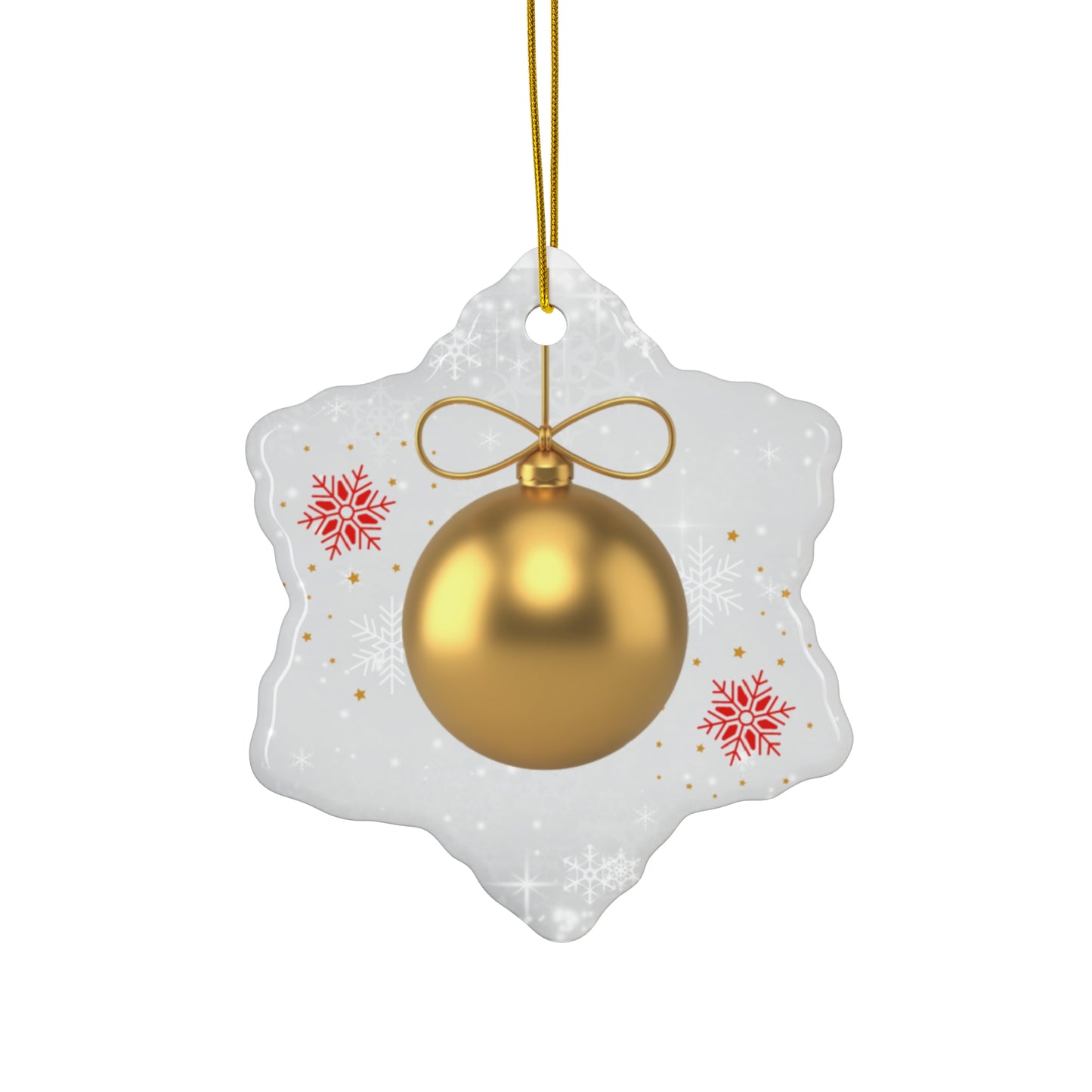 Gleaming Gold - Ceramic Ornament, 4 Shapes