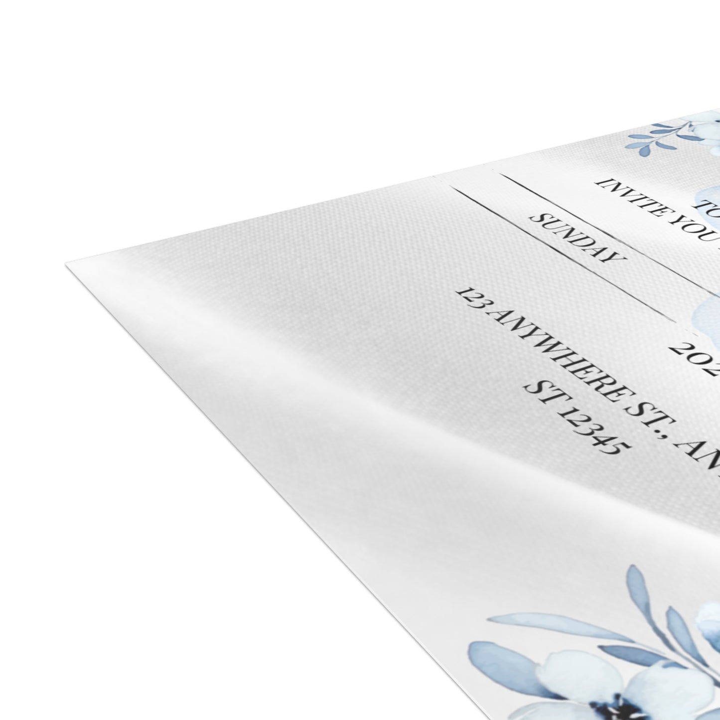 Custom Wedding Invitation with Flowers (envelopes included) - 14666