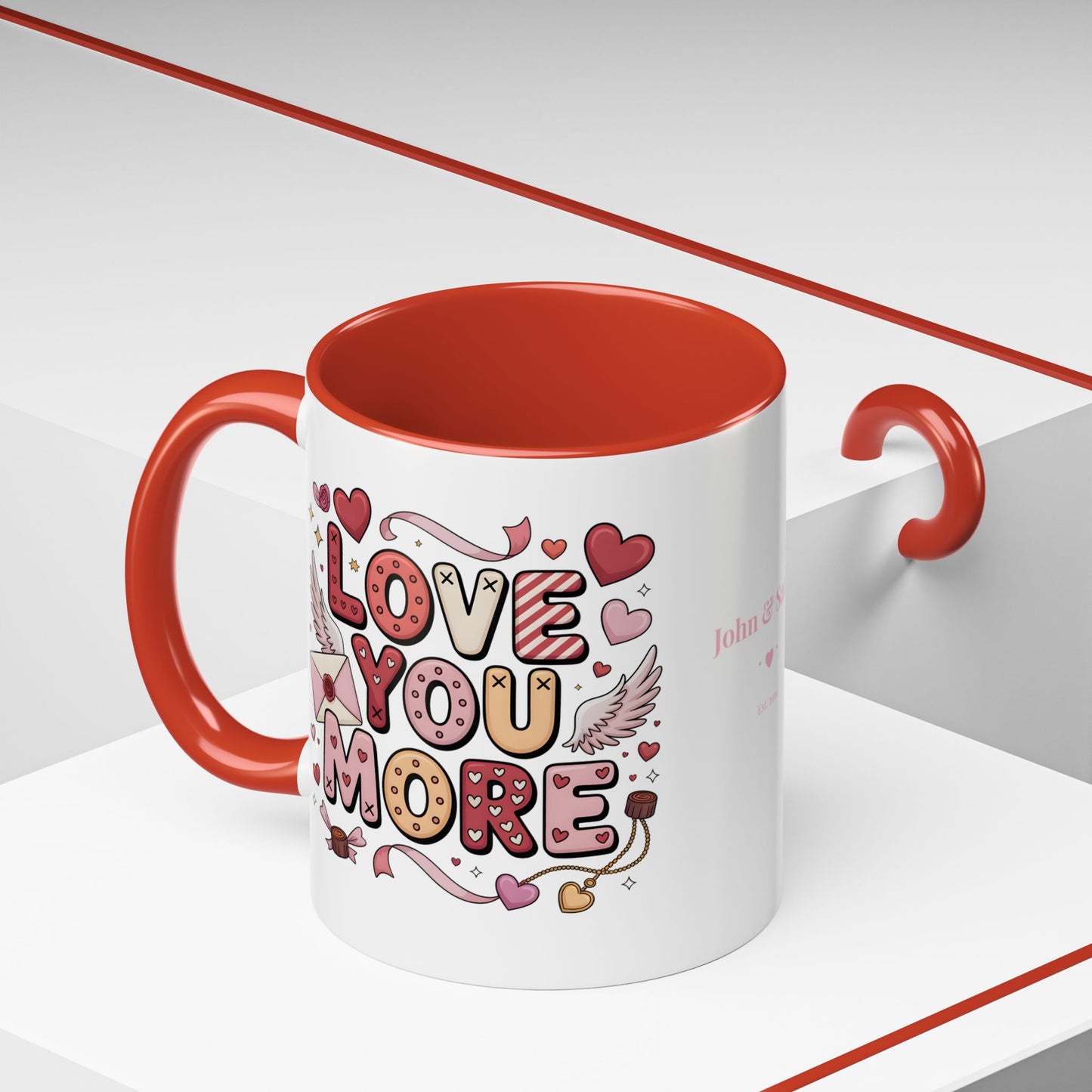 Love You More – Personalized Valentine’s Coffee Mug | Custom Romantic Gift —  (11/15 oz) - 14743