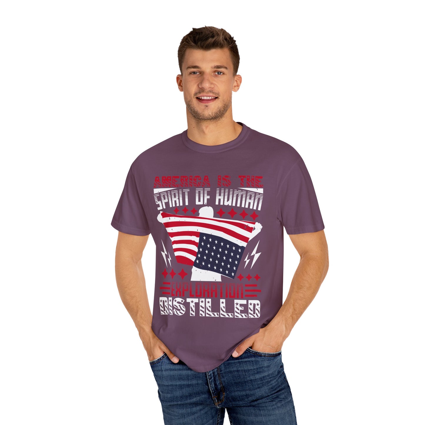 Patriotic Unisex T-Shirt - Spirit of Human Exploration, Independence Day Gift, July 4th Celebration Wear, American Pride Tee - 13792