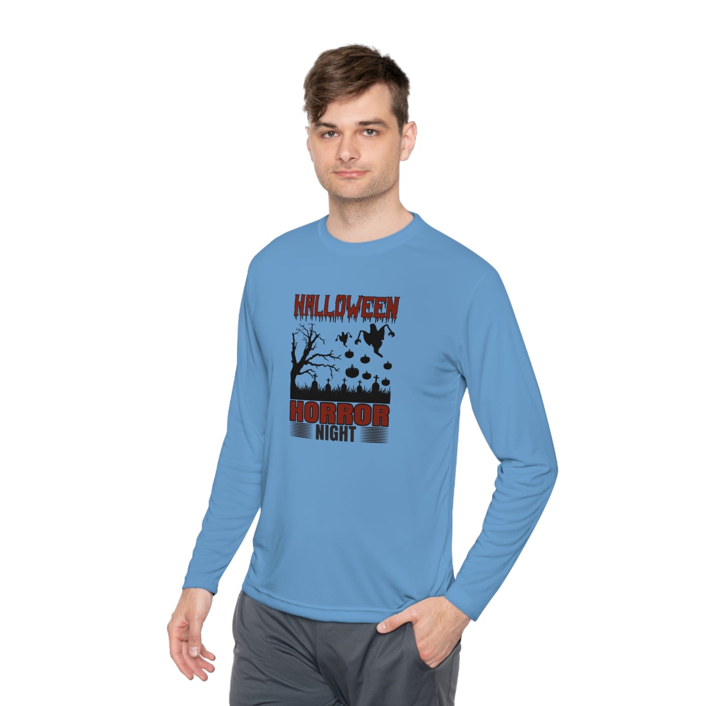 Halloween Horror Night - Unisex Lightweight Long Sleeve Tee