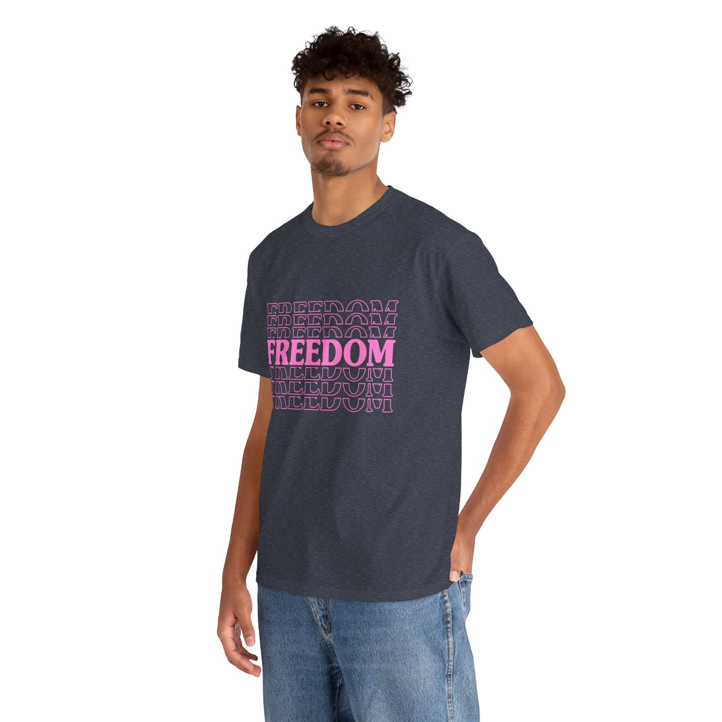 Bold Freedom Graphic Tee, Unisex Heavy Cotton Shirt, Casual Wear, Gift for Freedom Lovers, Statement T-Shirt, Everyday Essentials - 13518