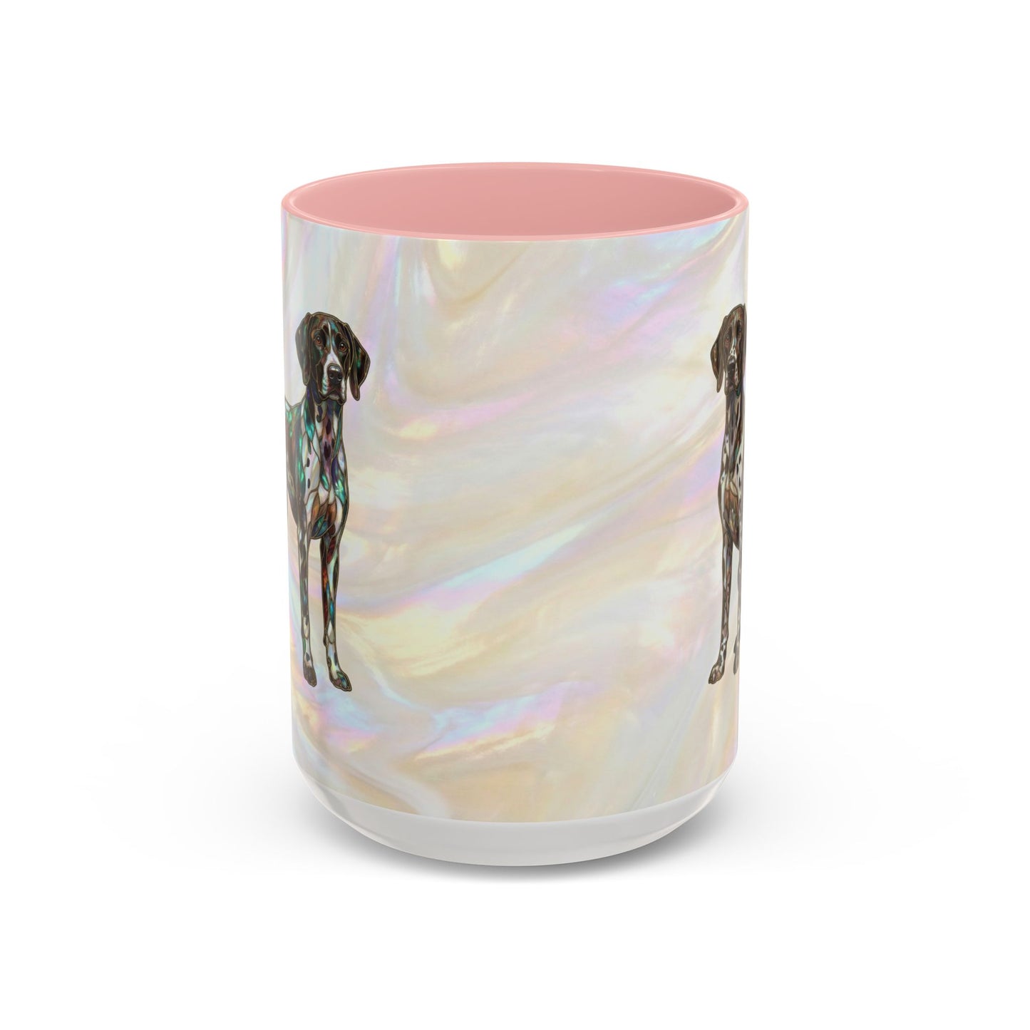German Shorthaired Pointer Accent Coffee Mug — Stained Glass Design (11/15oz) - 14634