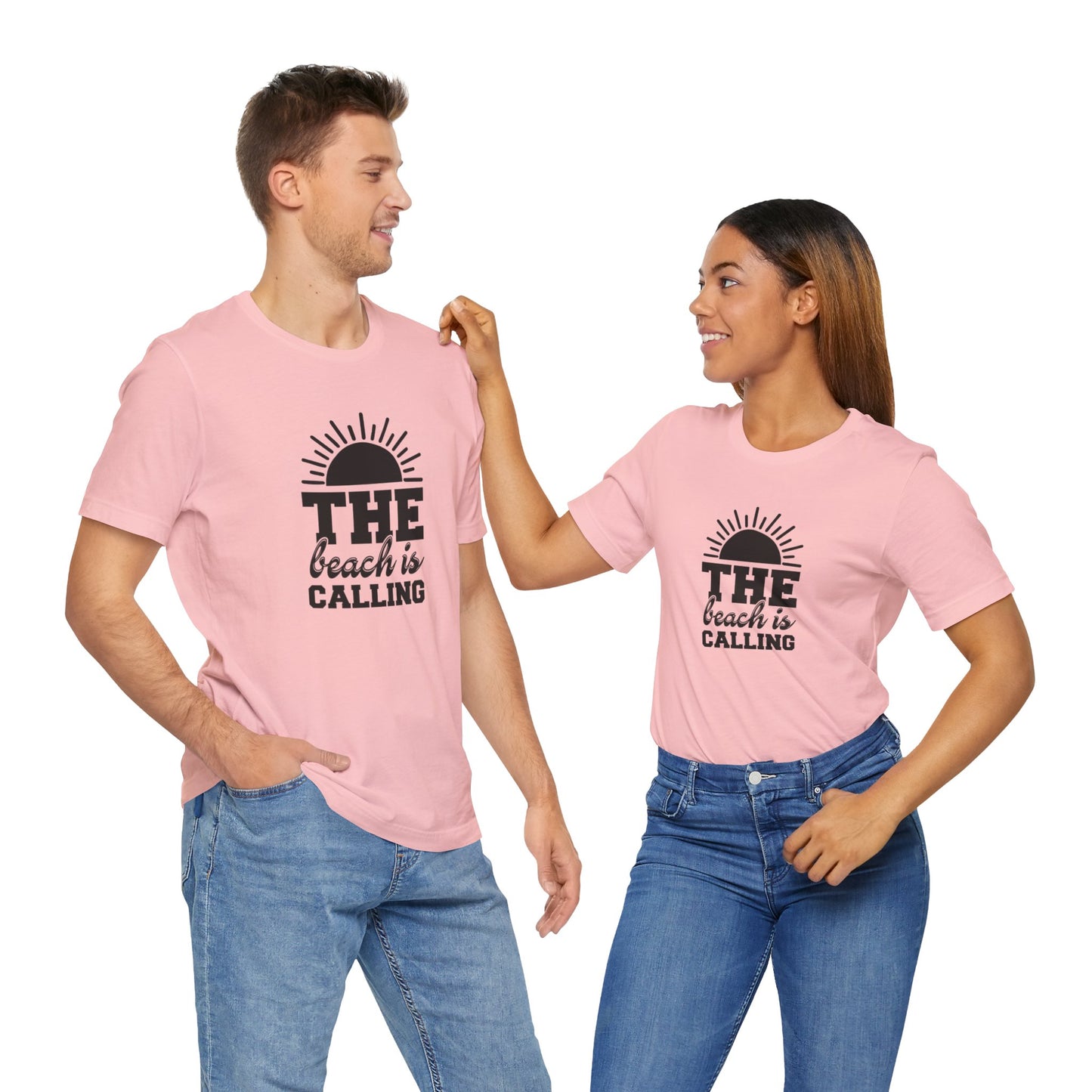 Summer: The Beach Is Calling - Unisex Jersey Short Sleeve Tee