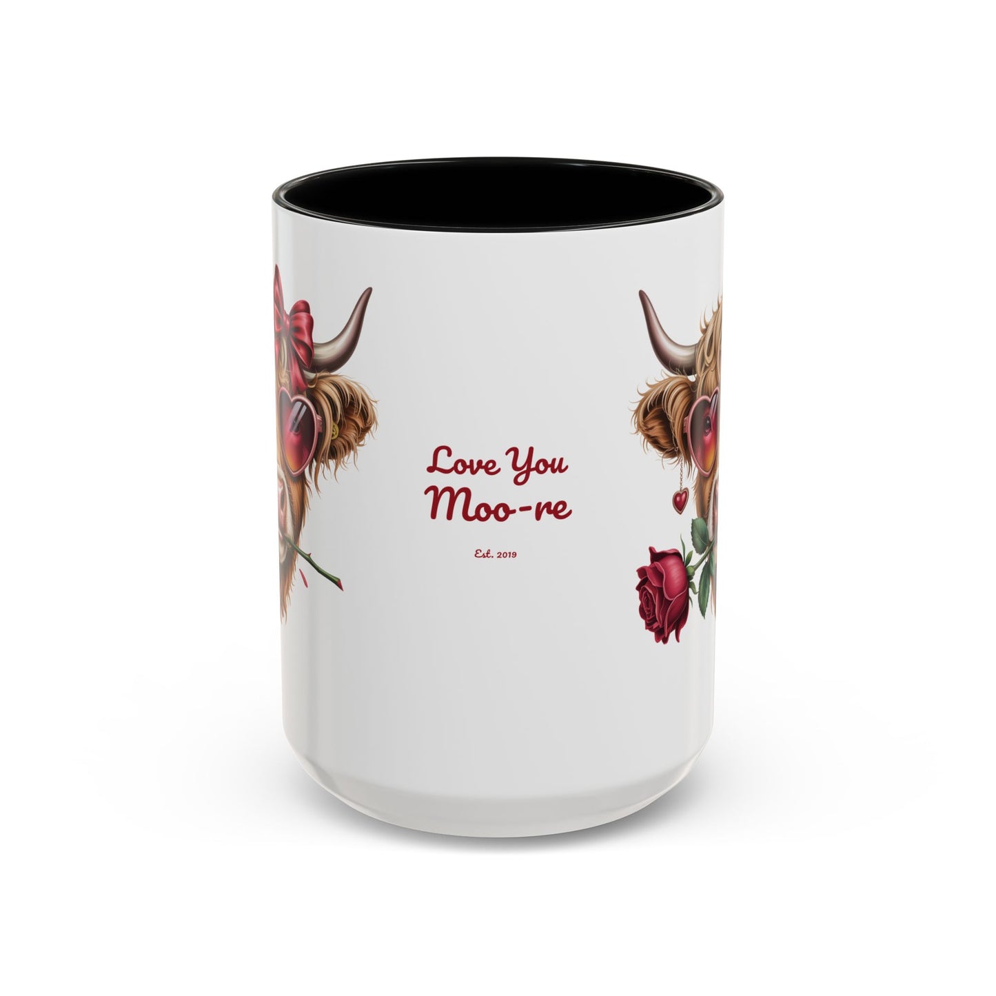 Love You Moo-re Personalized Mug — Custom Names & Established Date | Couple Gift (11oz / 15oz) - 14751