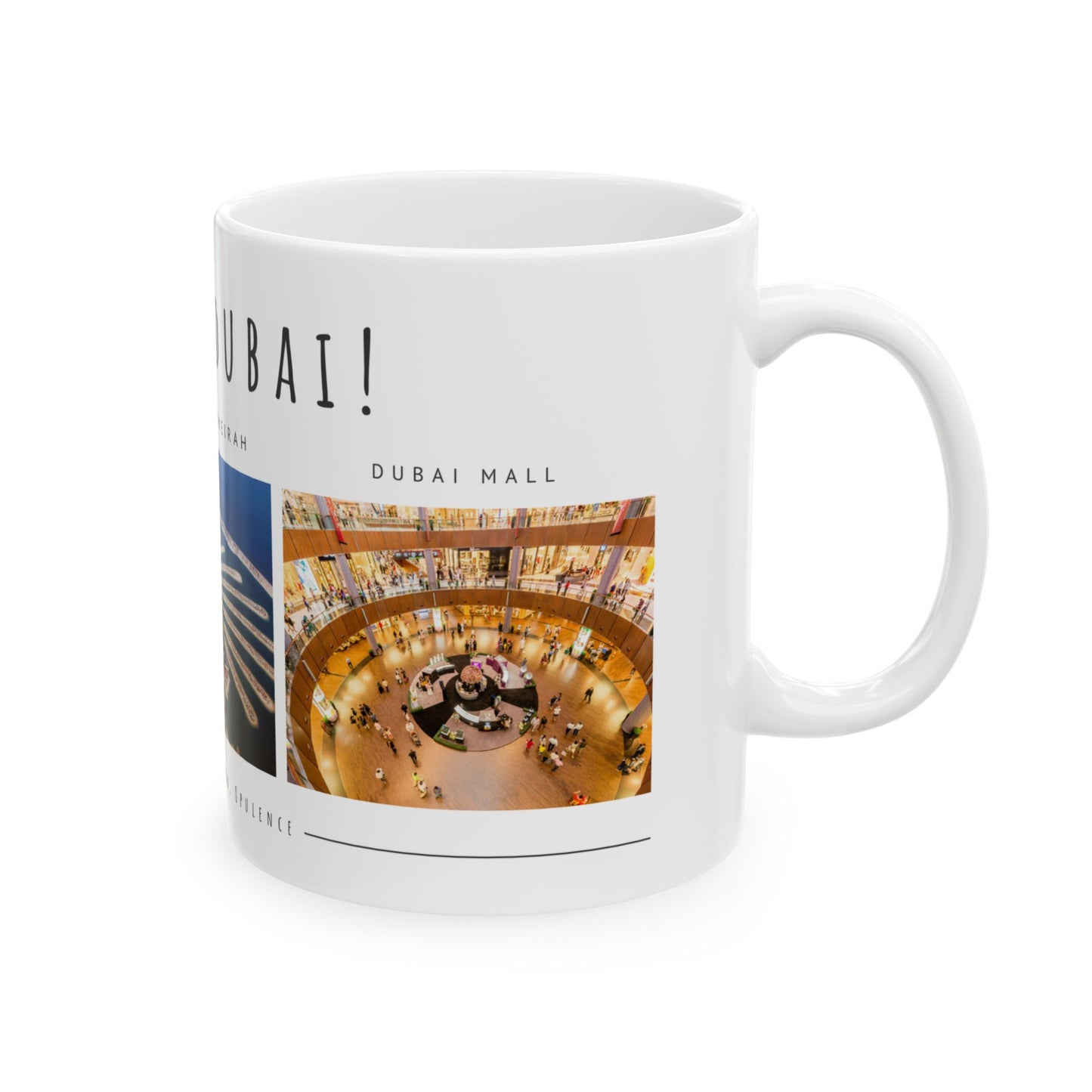 Hello Dubai - Ceramic Mug - 11oz & 15oz Options, Perfect for Travelers & Souvenir Lovers - 11945