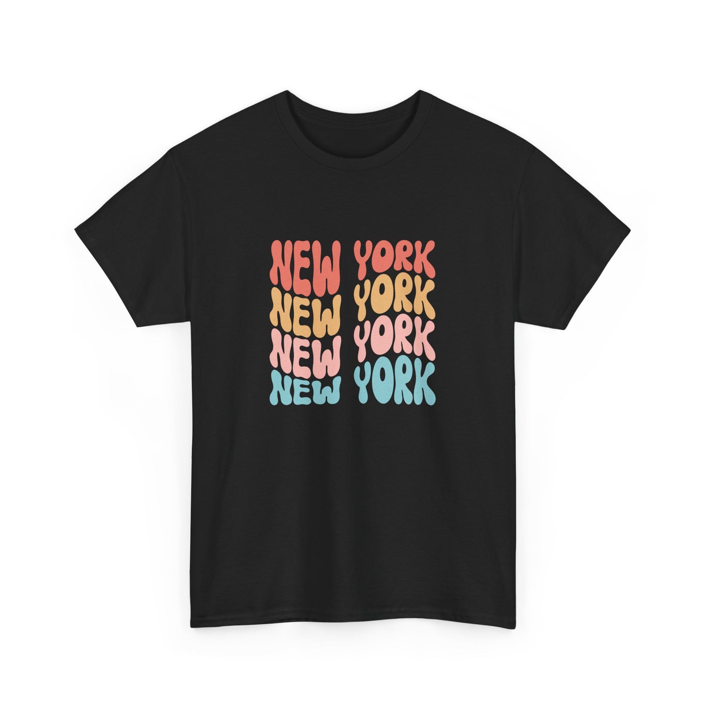 Retro New York Unisex Heavy Cotton Tee - Casual Streetwear Style - 12003