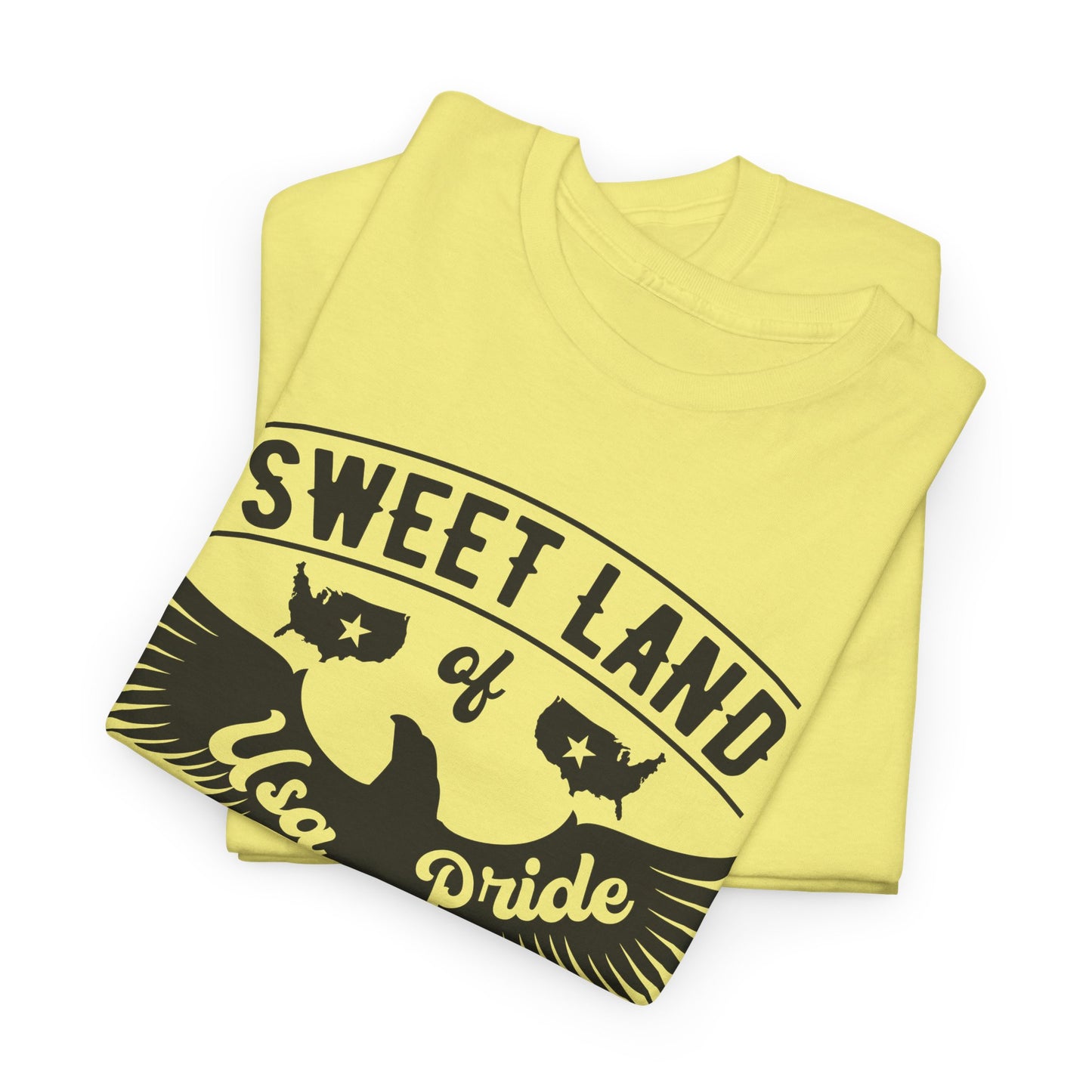 Sweet Land of Liberty Design, Unisex Heavy Cotton Tee: Patriotic T-shirt, Gift for Freedom Lovers, Casual Wear, Independence Day Shirt - 13492