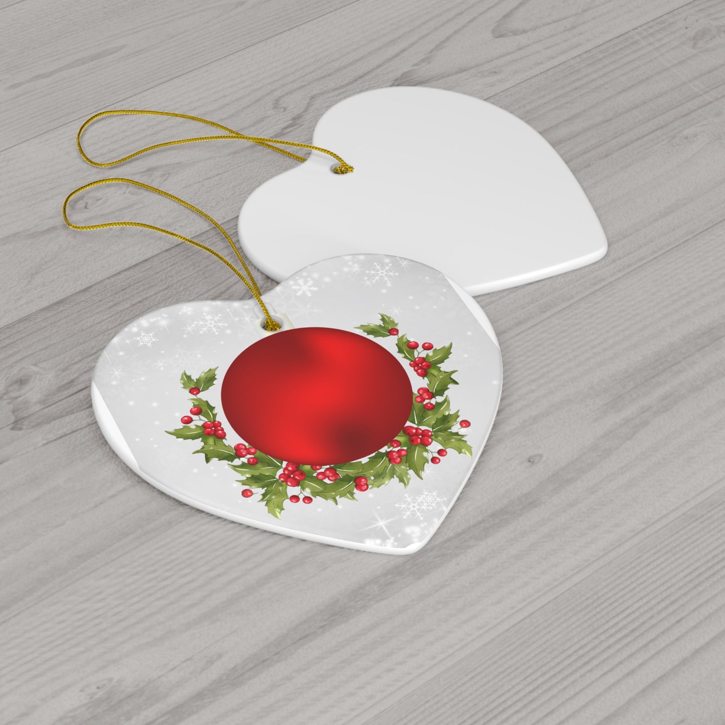 Berry Red - Ceramic Ornament, 4 Shapes