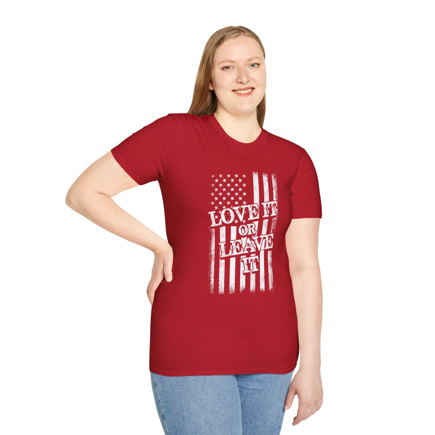 Patriotic T-Shirt: Love It or Leave It, Unisex Tee for Independence Day, Casual Wear, Gift for Veterans, Everyday Comfort - 13520