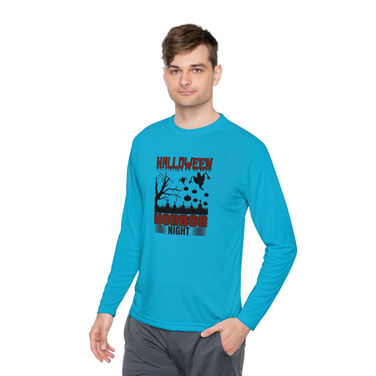 Halloween Horror Night - Unisex Lightweight Long Sleeve Tee