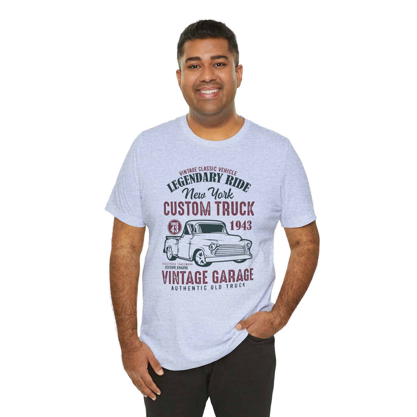 Vintage Classic Vehicle, Legendary Ride, New York Custom Truck - Unisex Jersey Short Sleeve Tee