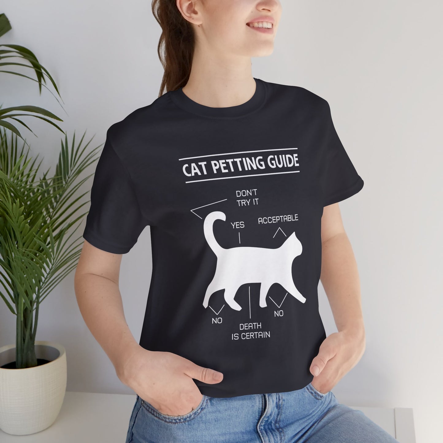 Cat Petting Guide - Unisex Jersey Short Sleeve Tee