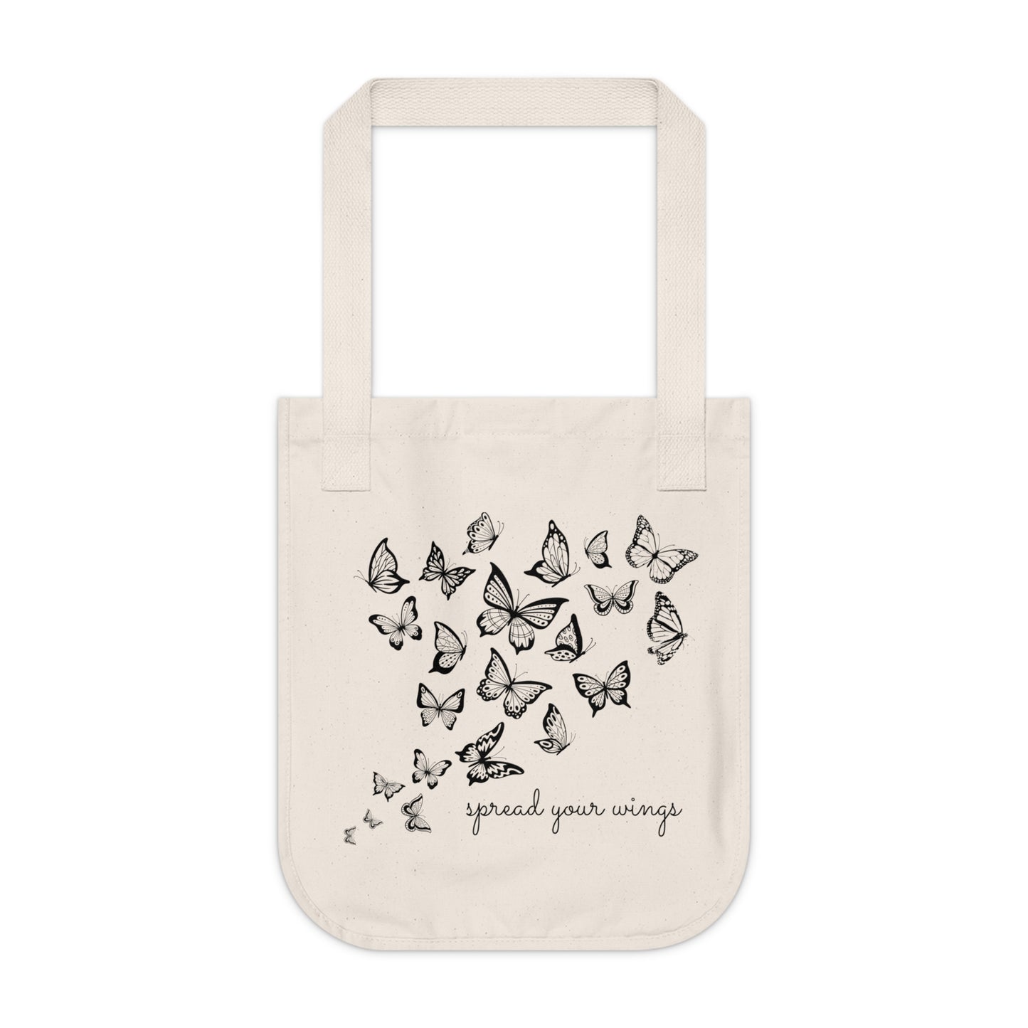 Organic Canvas Tote Bag | Butterfly  Lovers