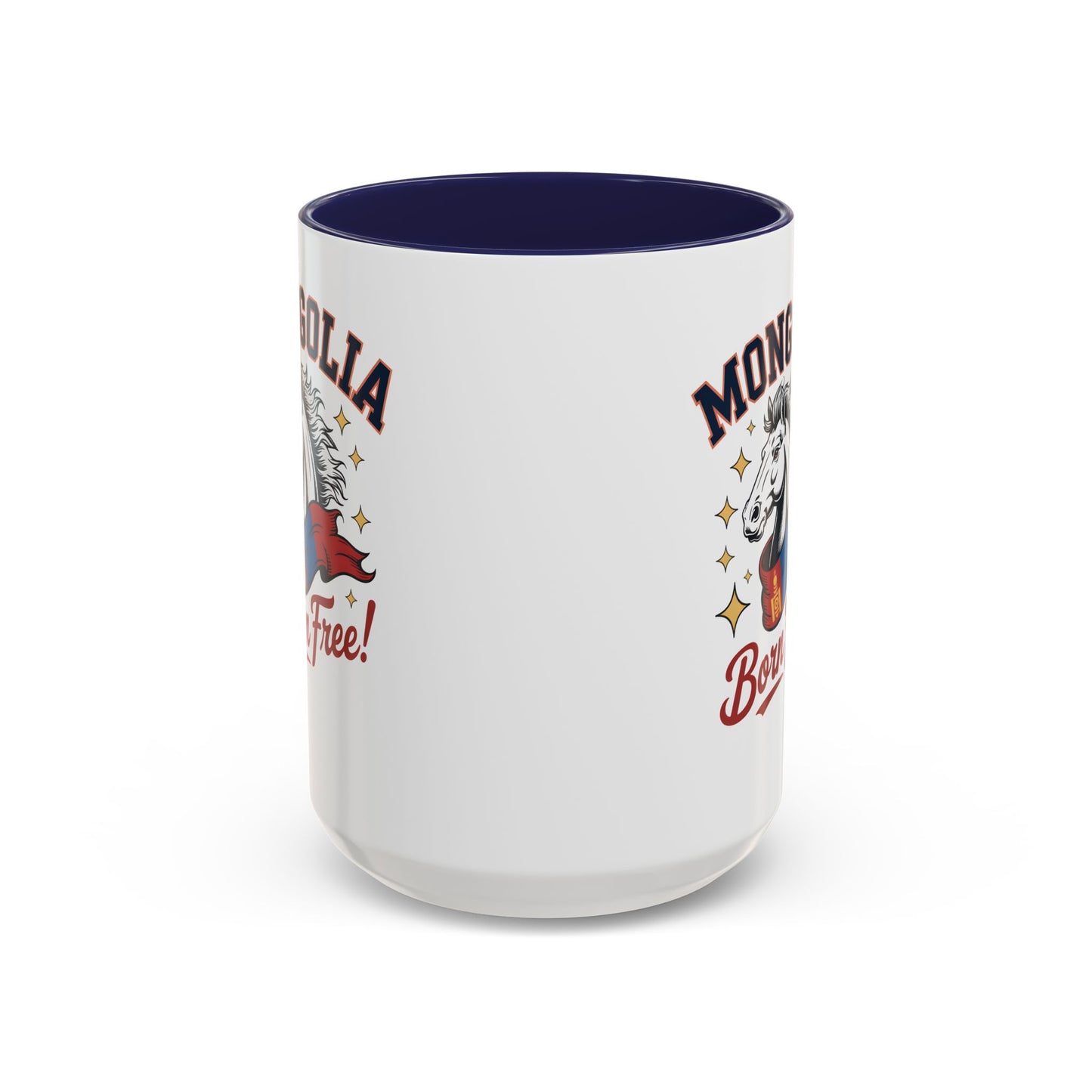 Born Free Mongolia Horse Mug – Patriotic Mongolian Pride Coffee Cup Gift (11oz / 15oz) - 14804