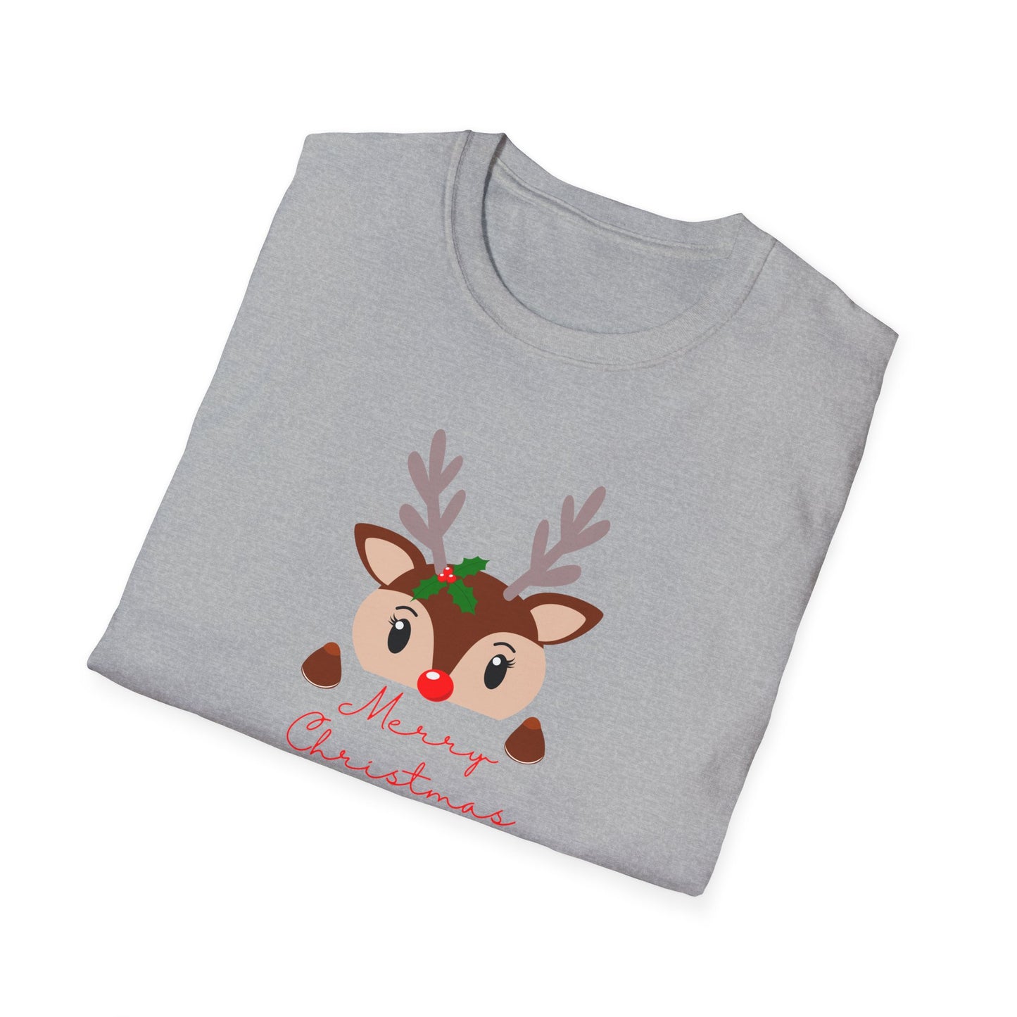 Reindeer, Merry Christmas - Unisex Softstyle T-Shirt