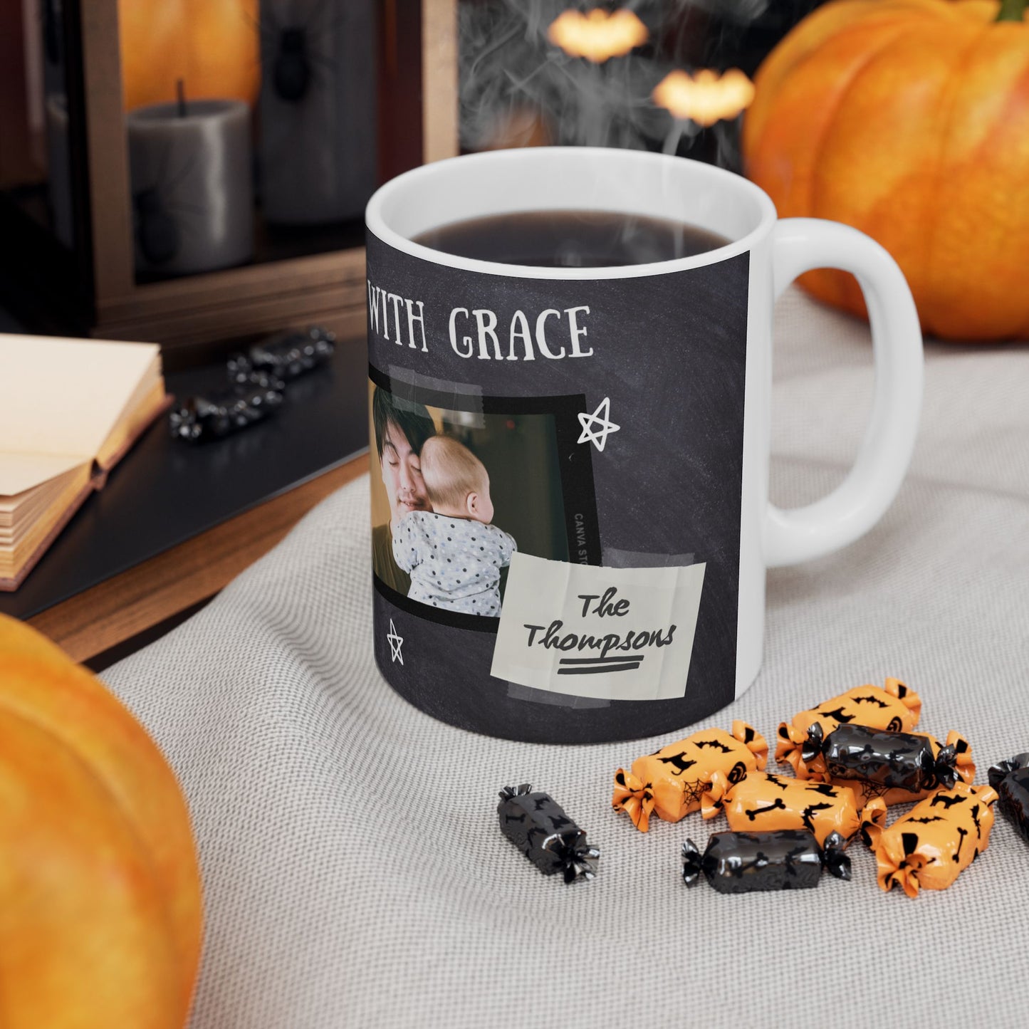 Personalized 1st Father's Day Ceramic Mug, Gift for Dads, Custom Photo Mug, Coffee Cup, Unique Father's Day Present - 14059