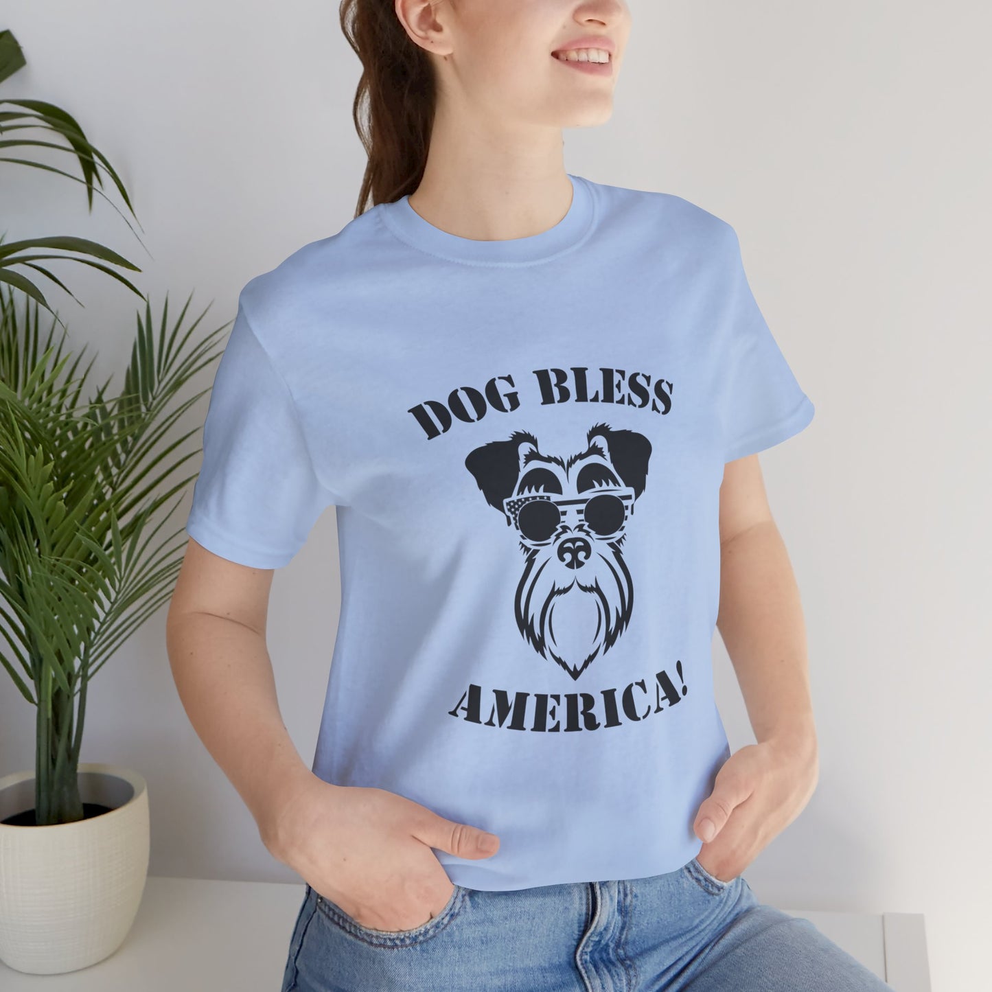 Dog Bless America! - Unisex Jersey Short Sleeve Tee