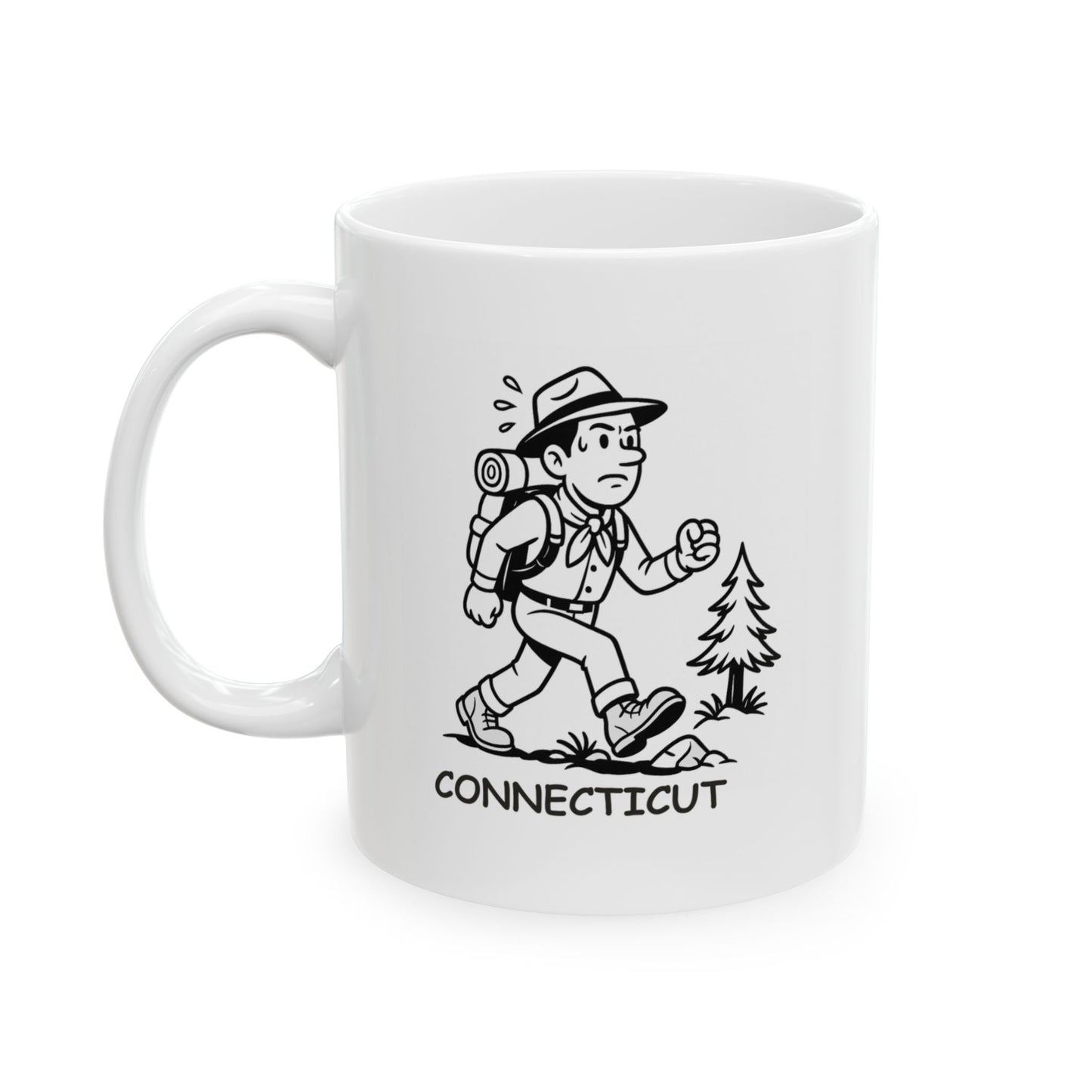 "Connecticut: Where a walk through the park feels like an expedition." Ceramic Mug - 13881