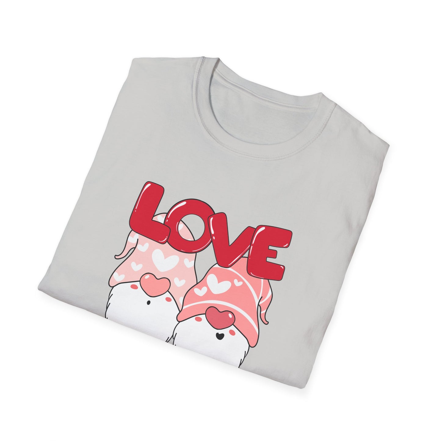 Gnomes, Love, Happy Valentine's Day - Unisex Softstyle T-Shirt - 11444