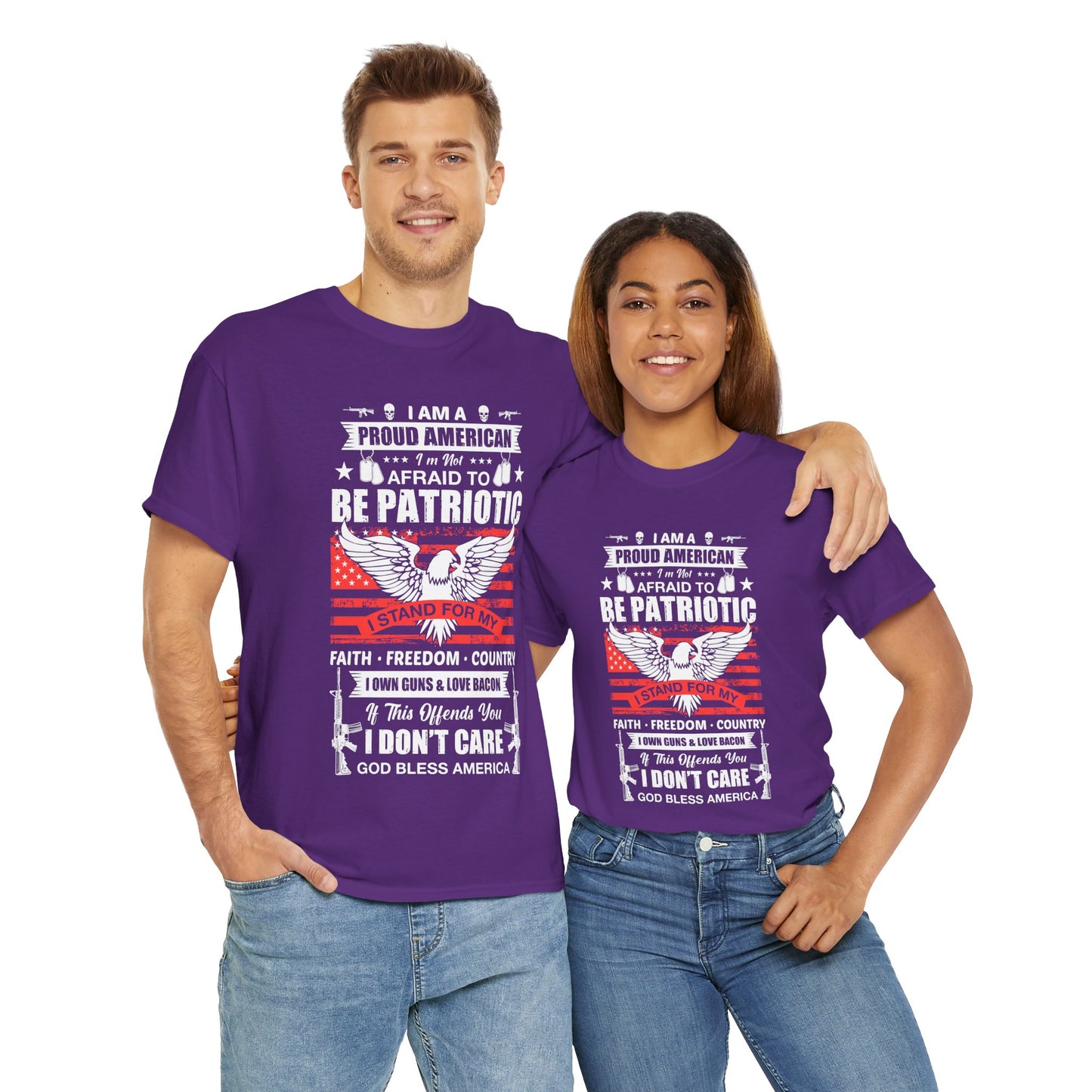 Unisex Patriotic Tee - Proud American T-Shirt, 4th of July Gift, Freedom Shirt, Memorial Day Apparel, Casual Wear - 13789