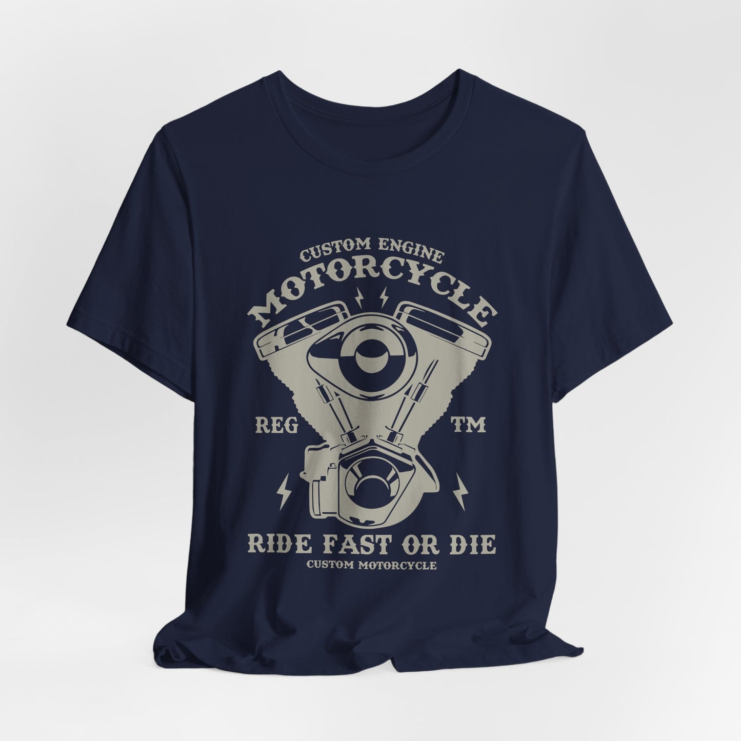 Custom Engine Motorcycle - Unisex Jersey Short Sleeve Tee - 13298