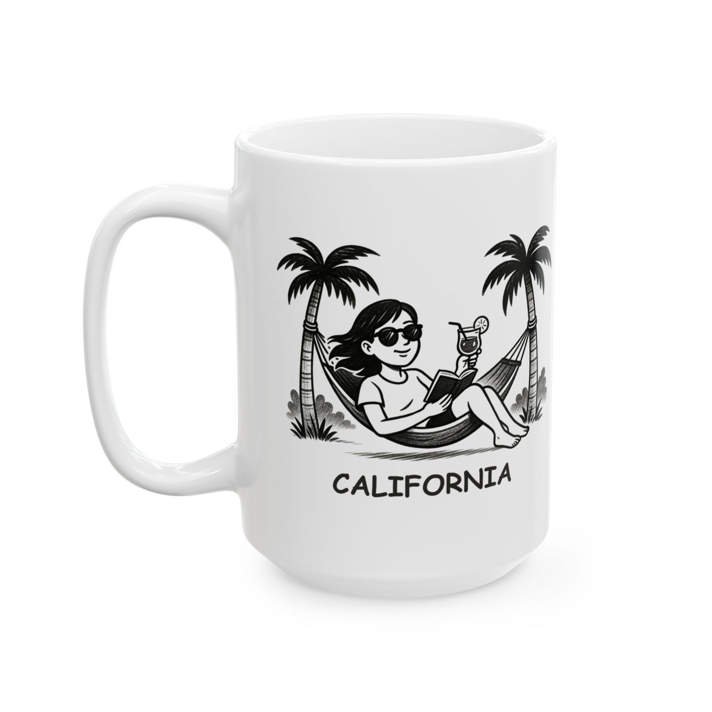 "I’m not procrastinating, I’m just living my best California life." Ceramic Mug - 11oz & 15oz - 12738