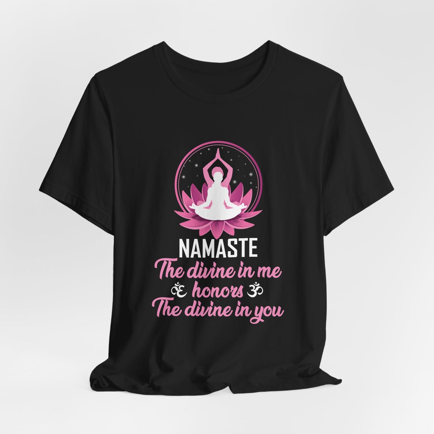 Yoga: Namaste, The Divine In Me & Honor, The Divine In You - Unisex Jersey Short Sleeve Tee - 12535