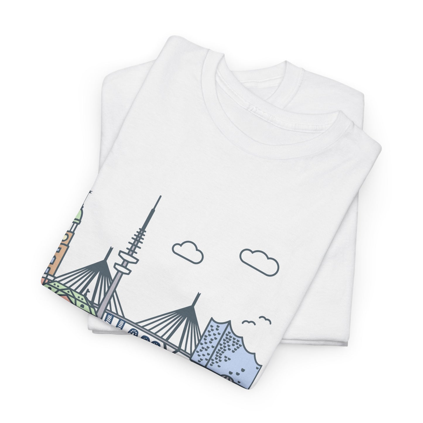 Hamburg, Vintage-Inspired Unisex Heavy Cotton Tee - 12244