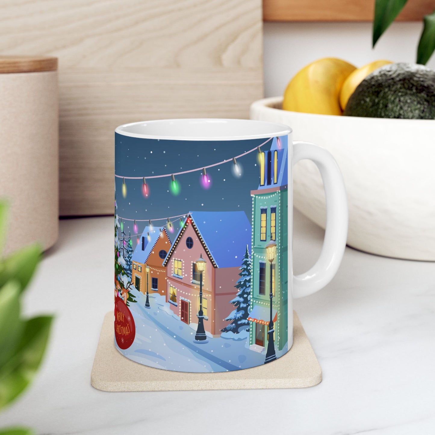 Christmas Night On the Street - Ceramic Mug, (11oz, 15oz) - 10452