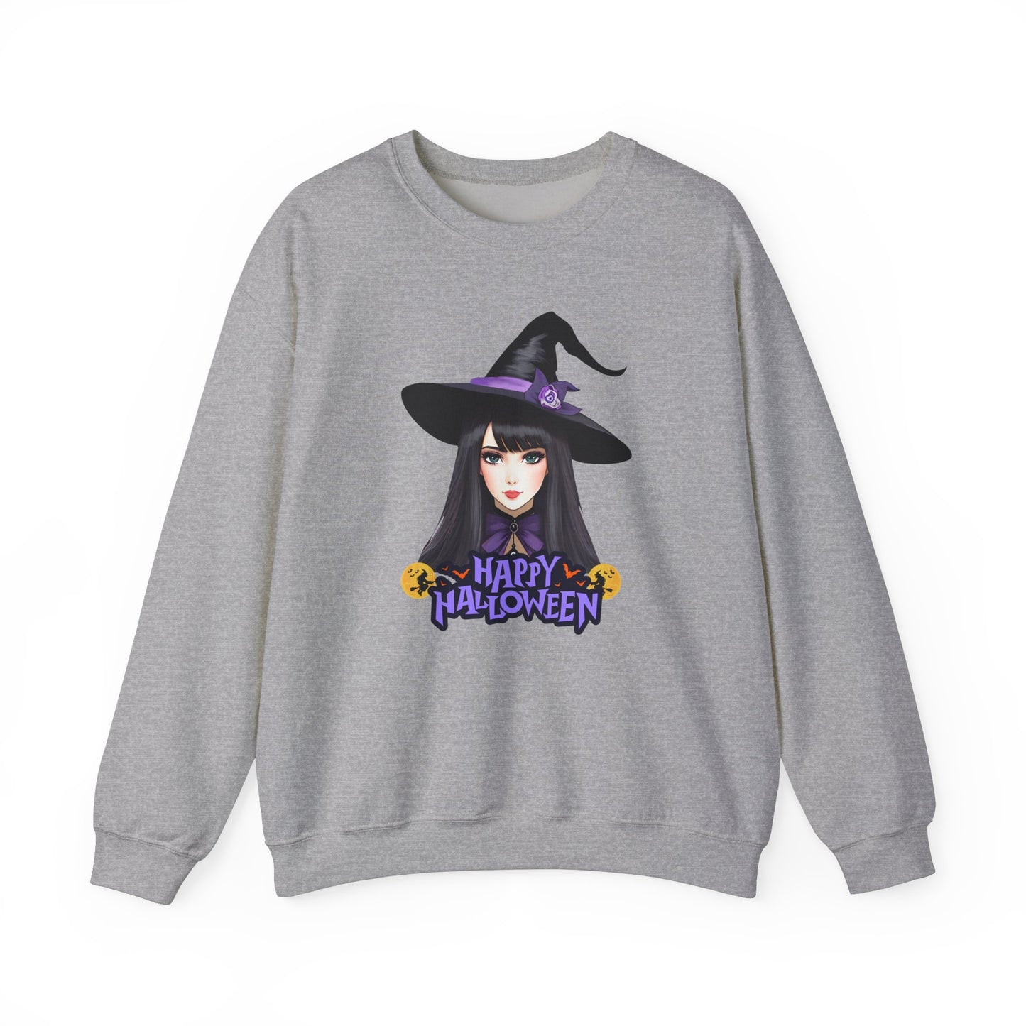 Happy Halloween, Witch - Unisex Heavy Blend™ Crewneck Sweatshirt