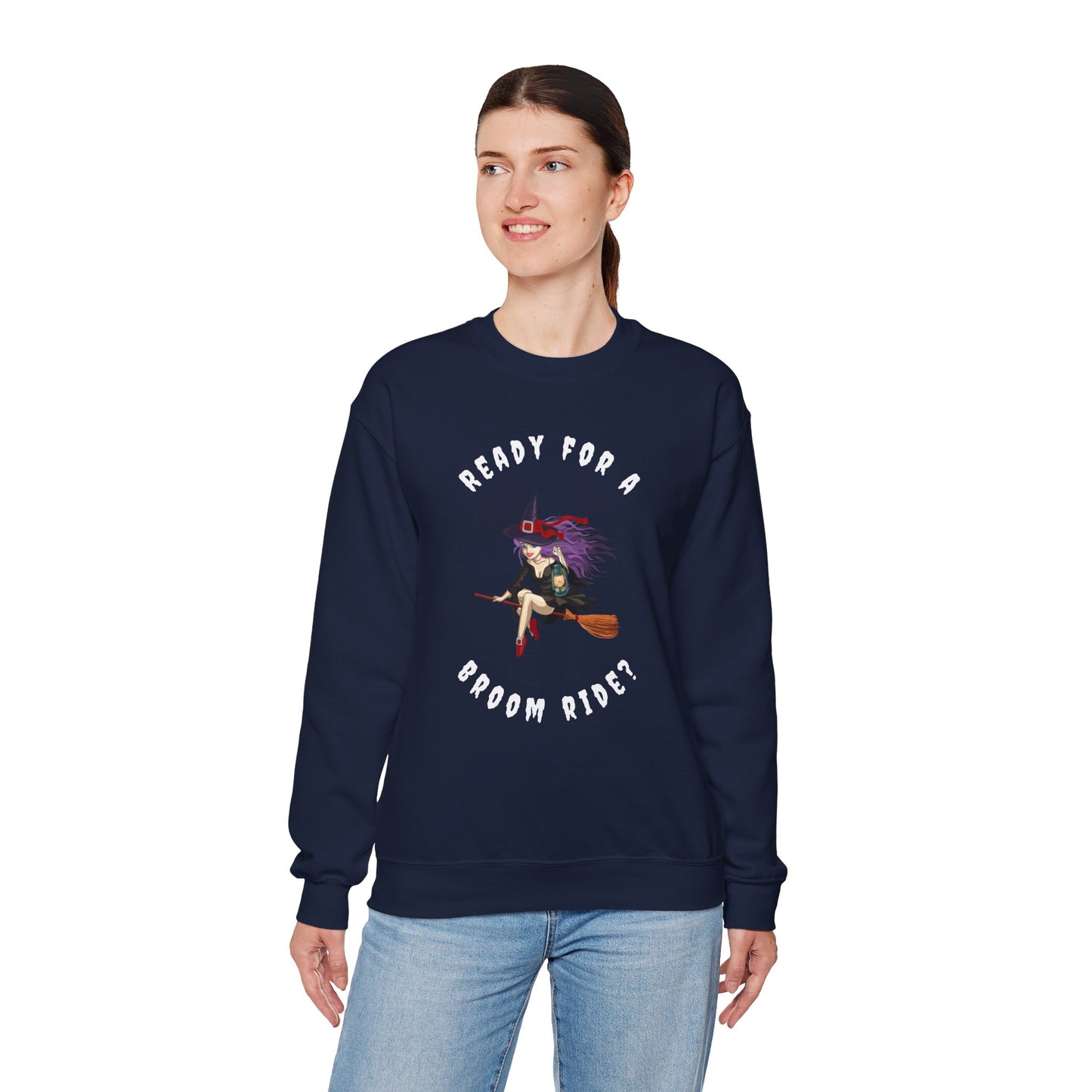 Ready For a Broom Ride - Unisex Heavy Blend™ Crewneck Sweatshirt