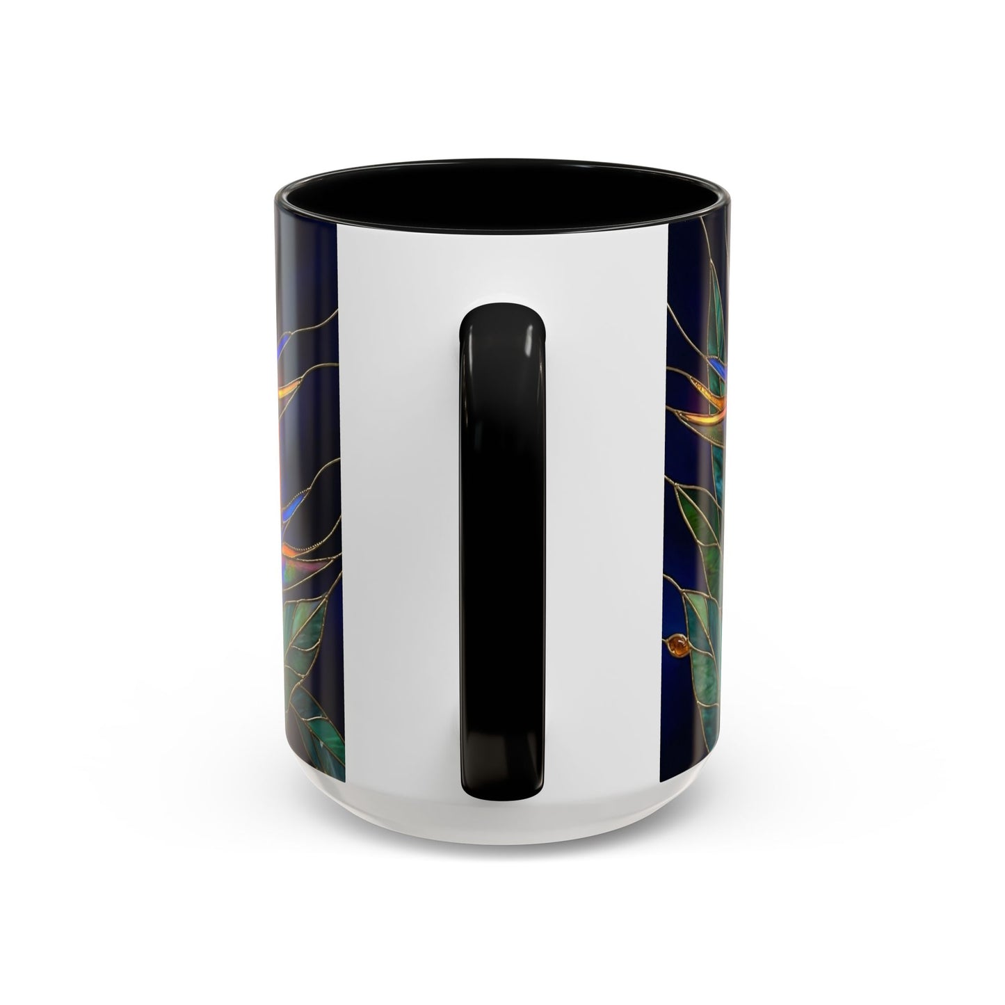 Bird of Paradise Floral Coffee Mug — Stained Glass Design 11/15oz - 14556