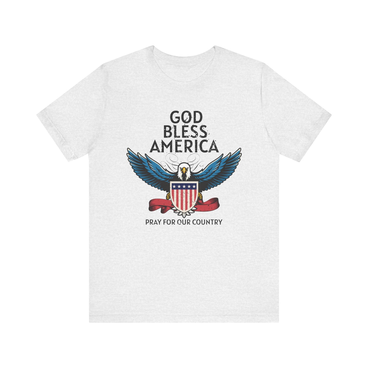 God Bless America Unisex Tee | Patriotic Shirt, American Eagle Design, Casual Wear, Independence Day, Gifts for Veterans - 13786